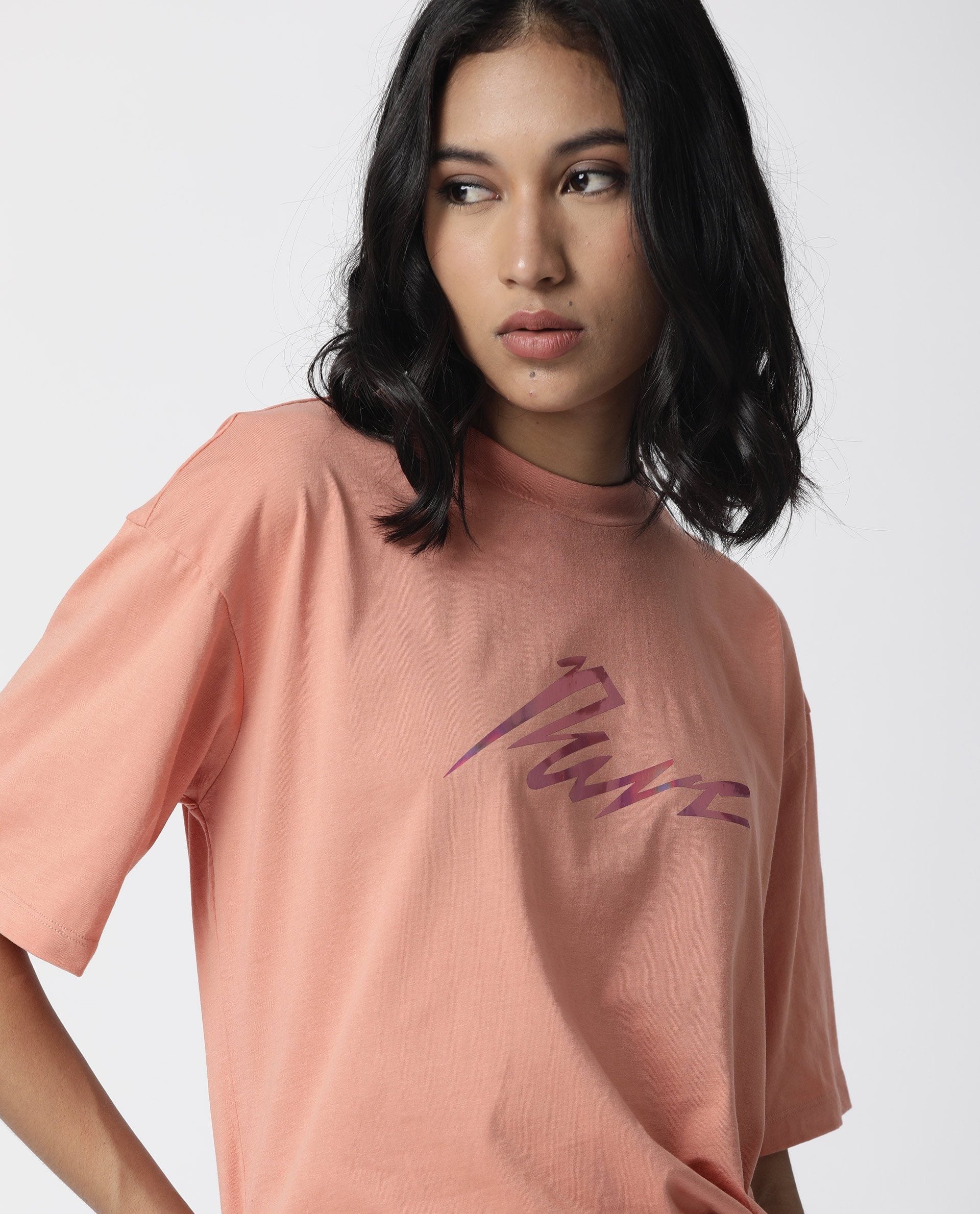Rareism Women Niki Orange T-Shirt Short Sleeves - Image 5