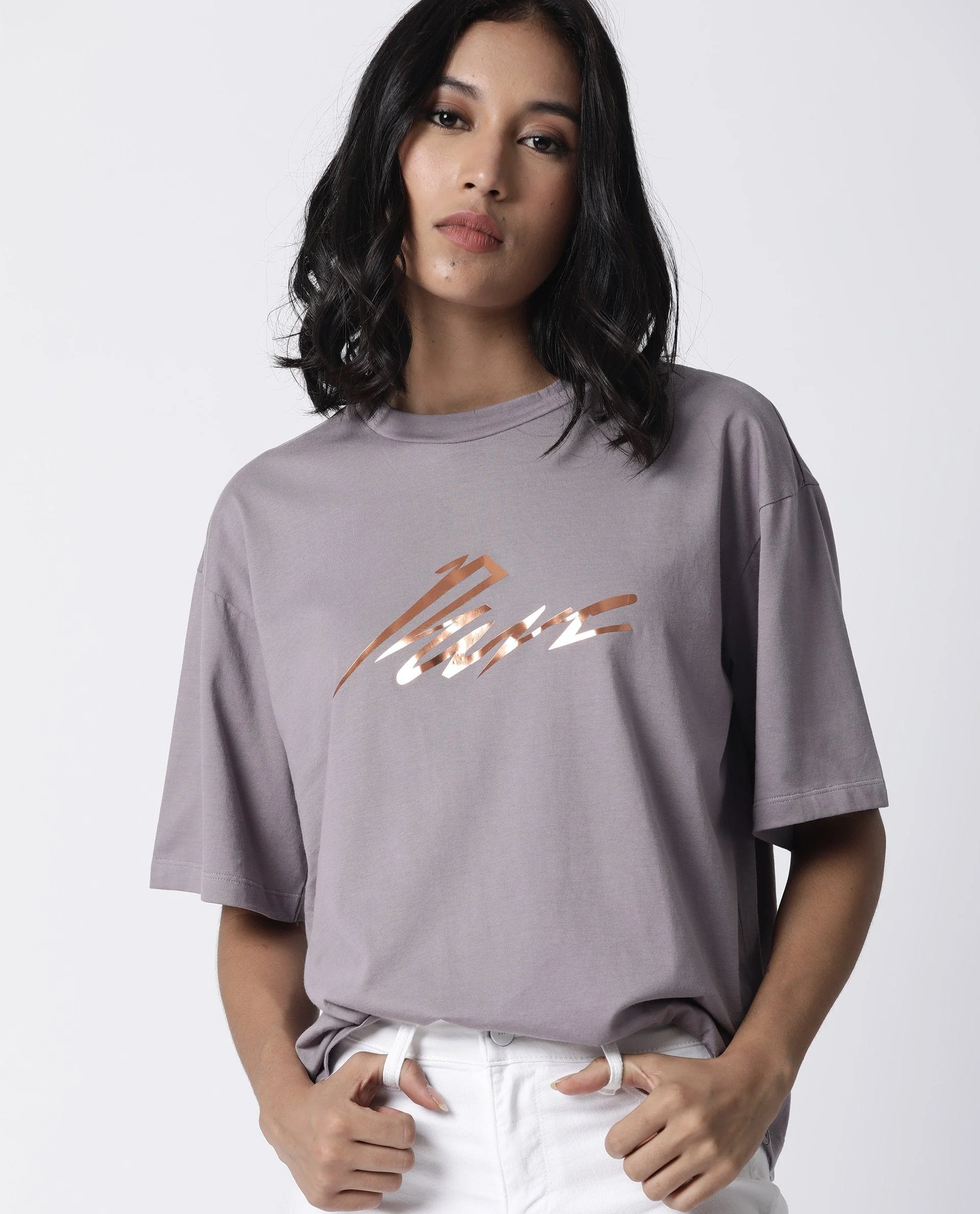 Rareism Women Niki Purple T-Shirt Short Sleeves - Image 5