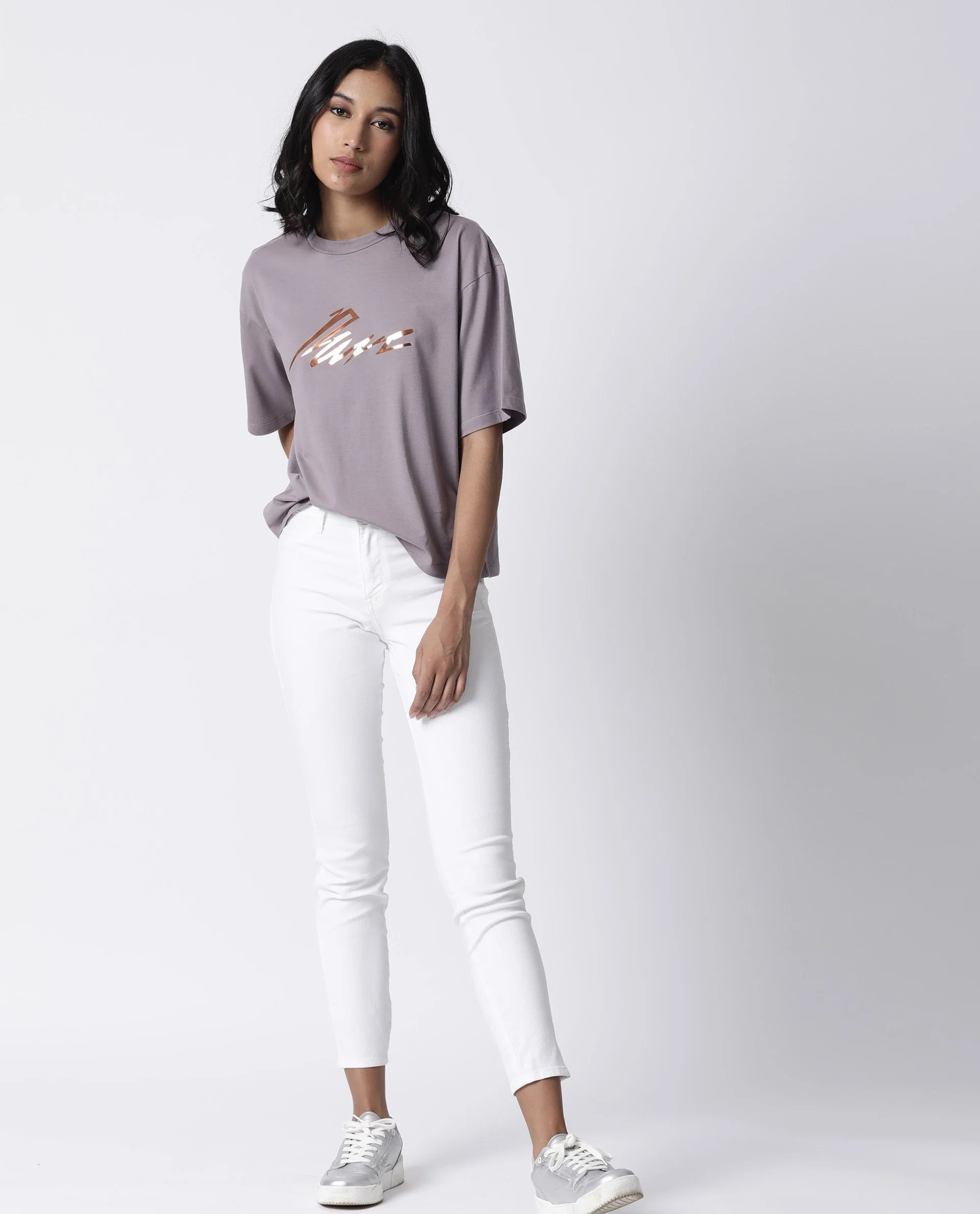 Rareism Women Niki Purple T-Shirt Short Sleeves - Image 6