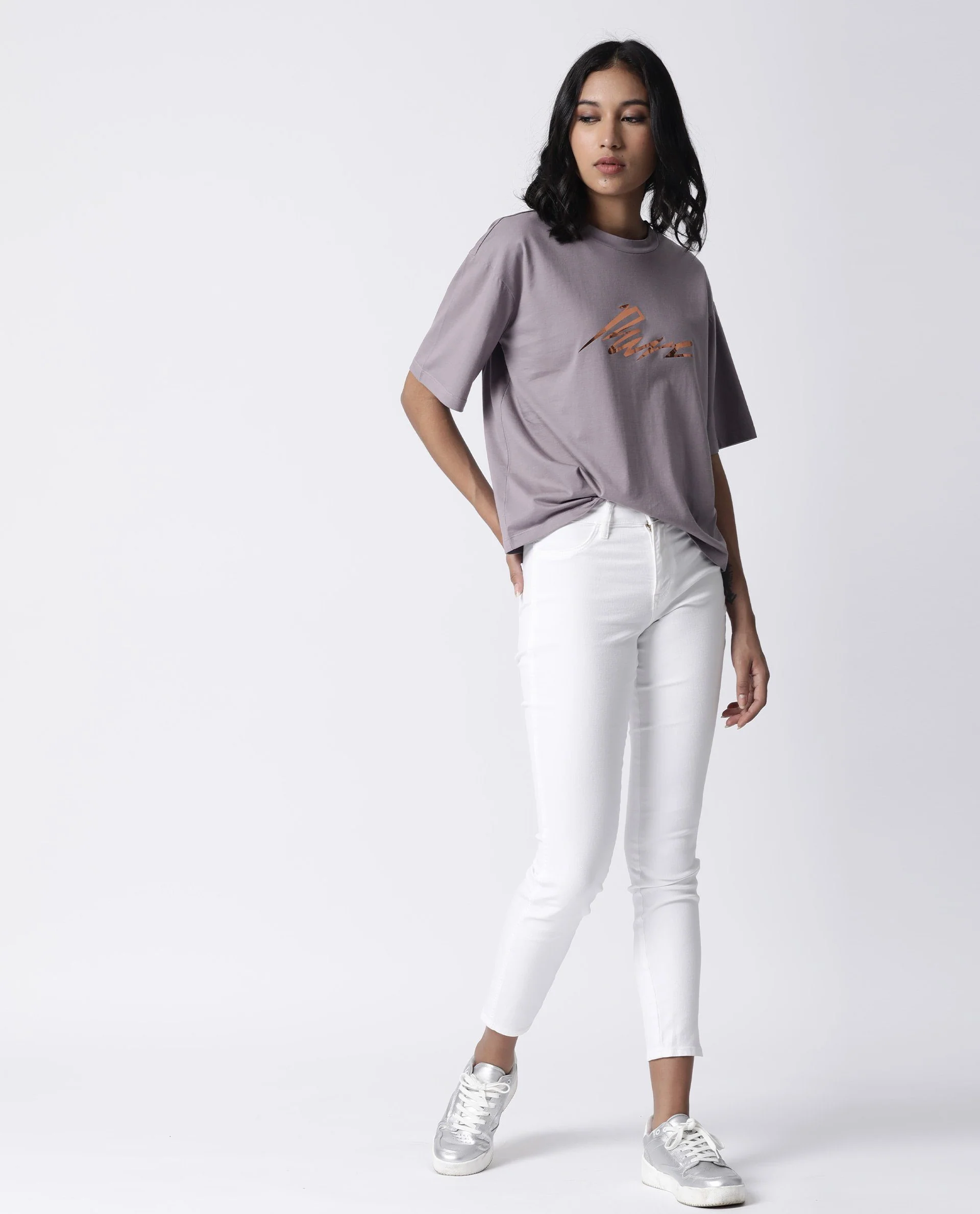 Rareism Women Niki Purple T-Shirt Short Sleeves - Image 9