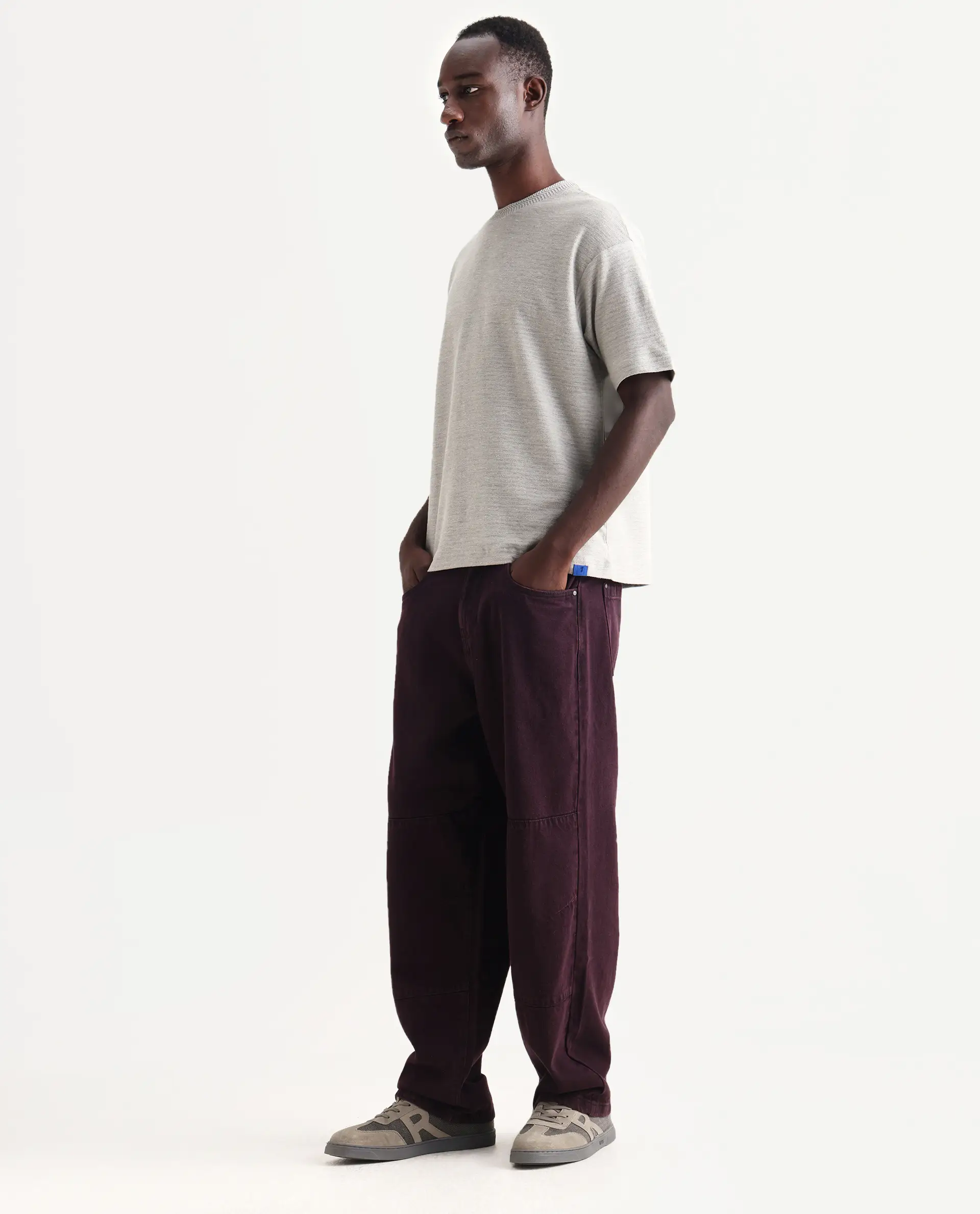 Rare Rabbit Men's Cotton Plain Baggy Fit Jeans - Image 5