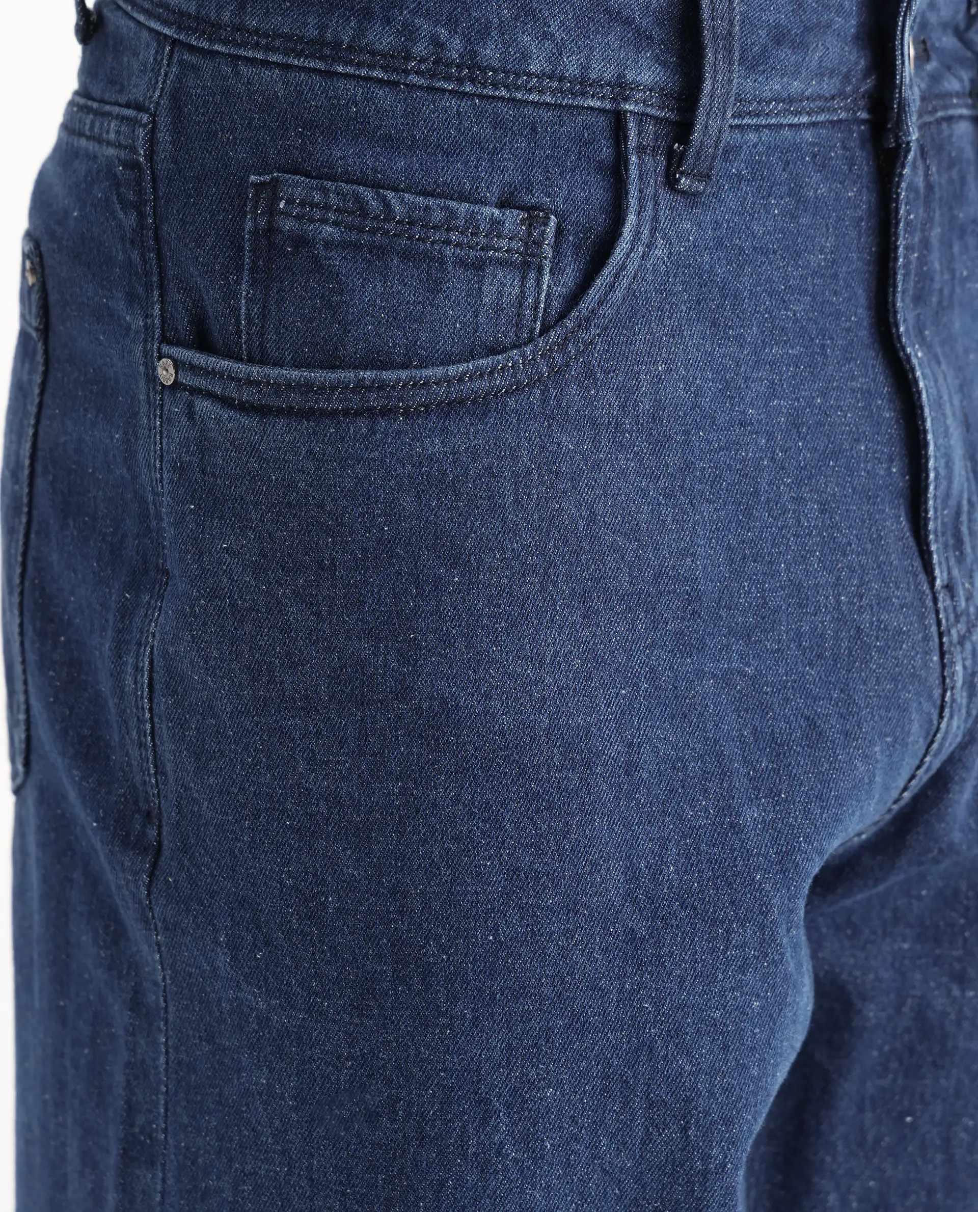 Rare Rabbit Men's Niot Blue Cotton Plain Baggy Fit Jeans - Image 4