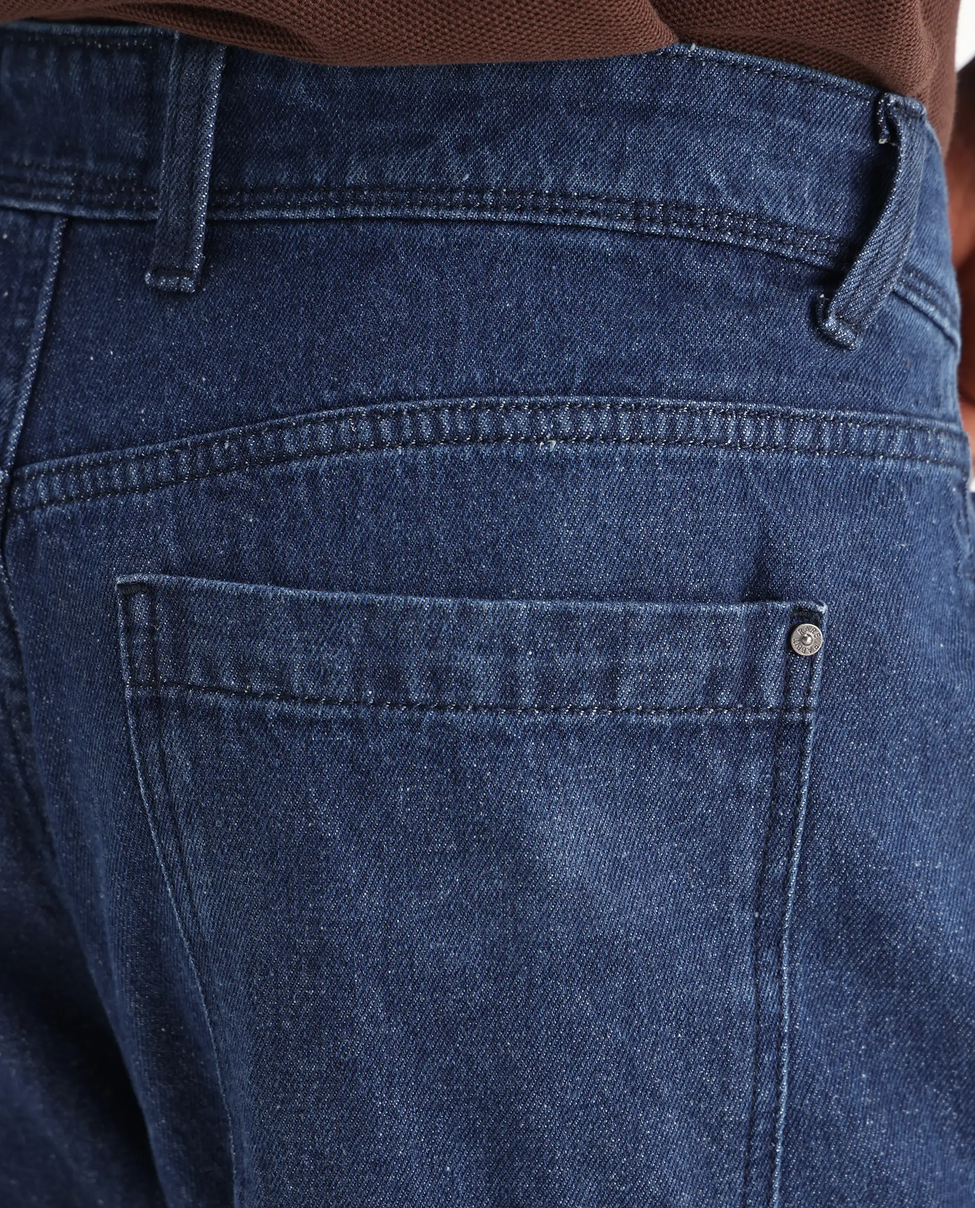 Rare Rabbit Men's Niot Blue Cotton Plain Baggy Fit Jeans - Image 8