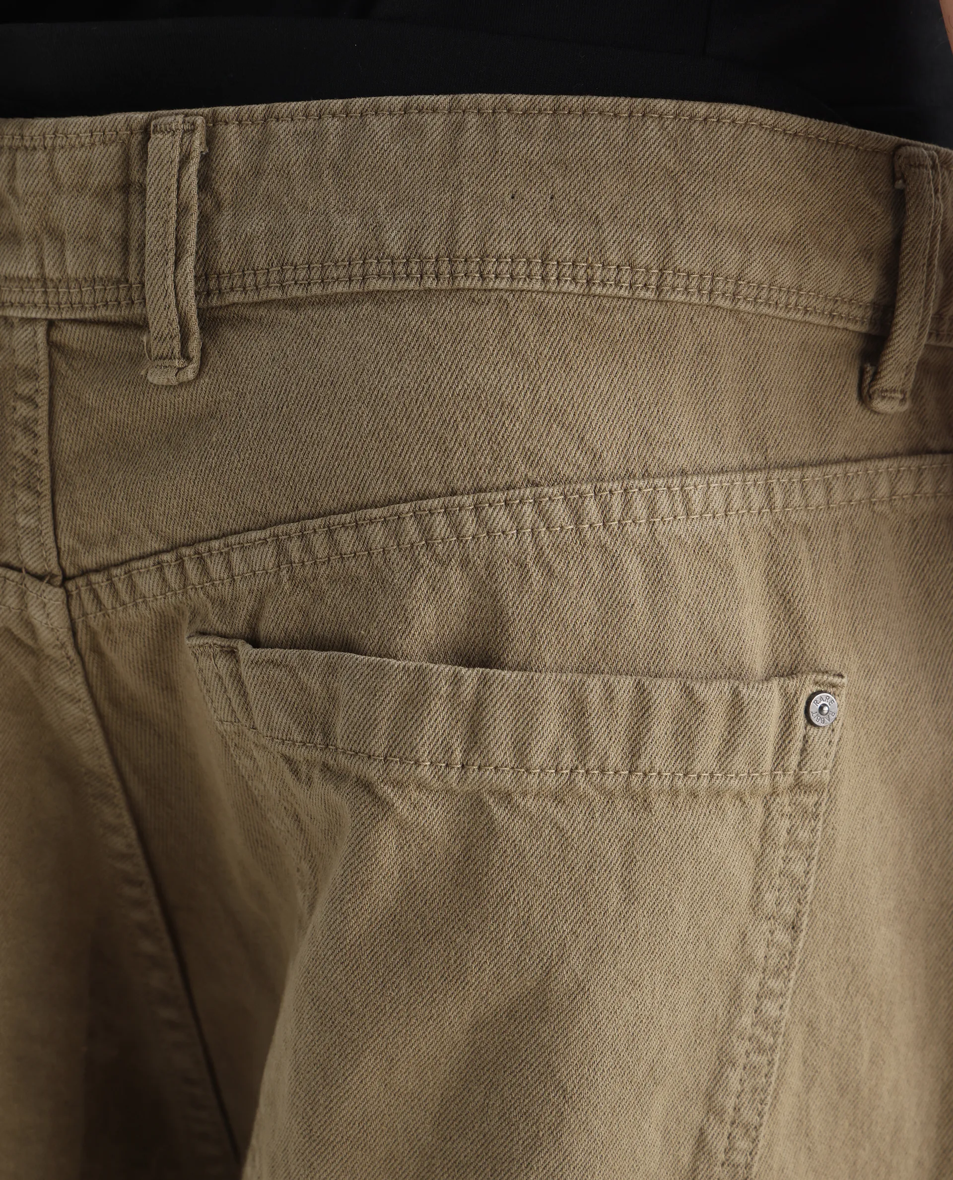 Rare Rabbit Men's Niot Khaki Cotton Plain Baggy Fit Jeans - Image 4