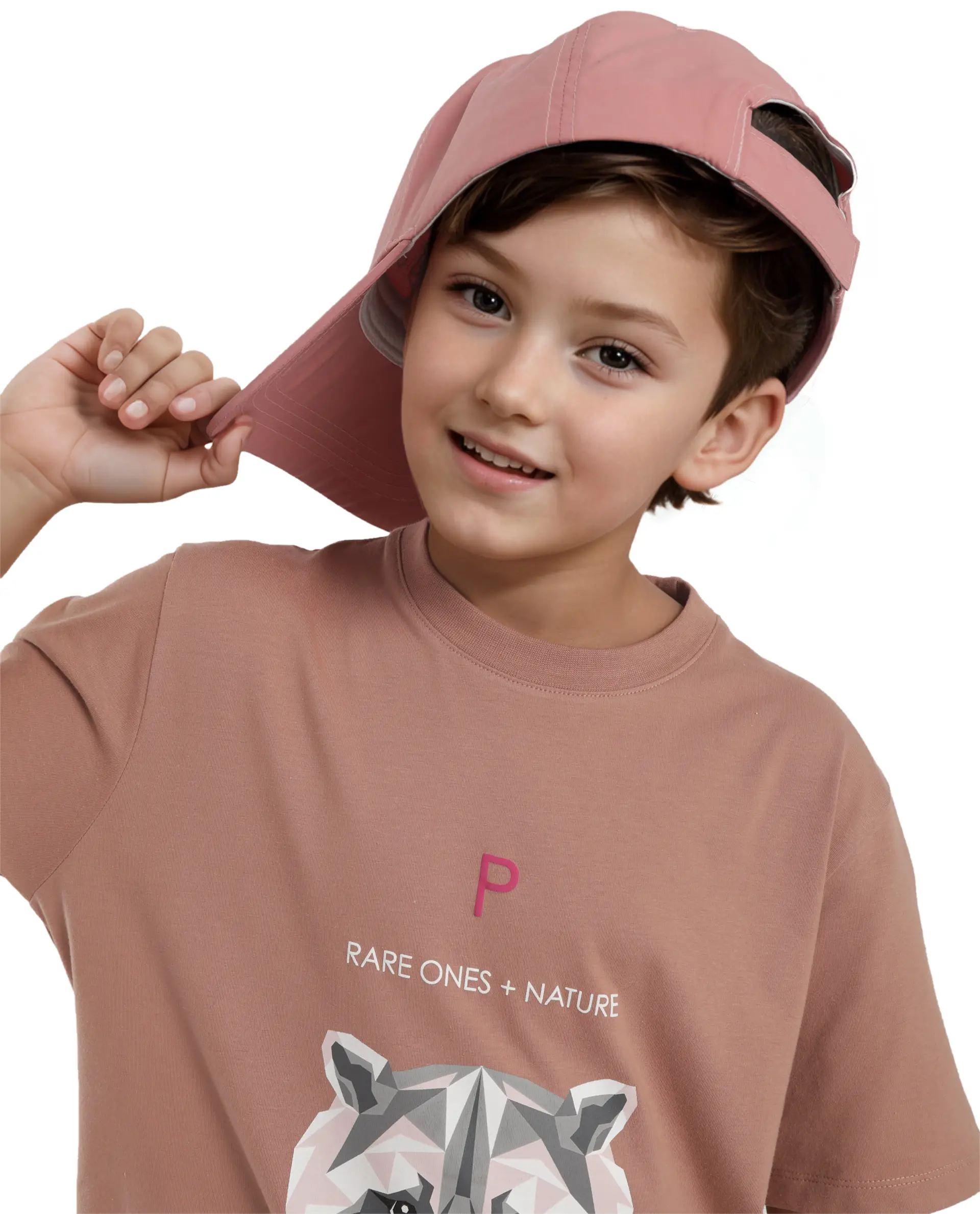 Rare Ones Kids Nito Orange Cotton Half Sleeves Crew Neck Regular Fit Animal Print T-Shirt - Image 2