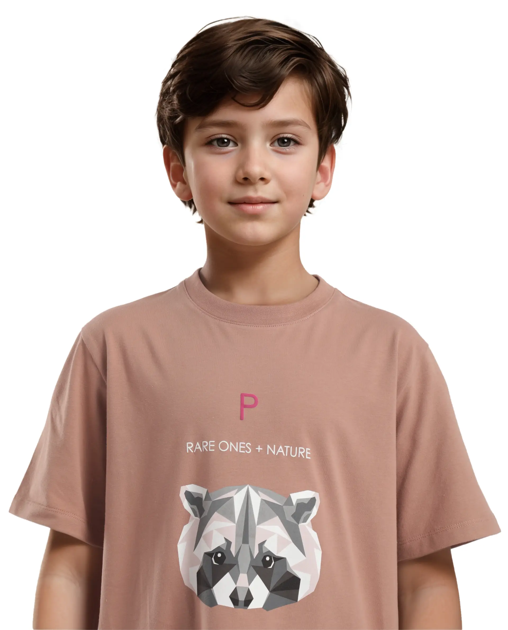 Rare Ones Kids Nito Orange Cotton Half Sleeves Crew Neck Regular Fit Animal Print T-Shirt - Image 5
