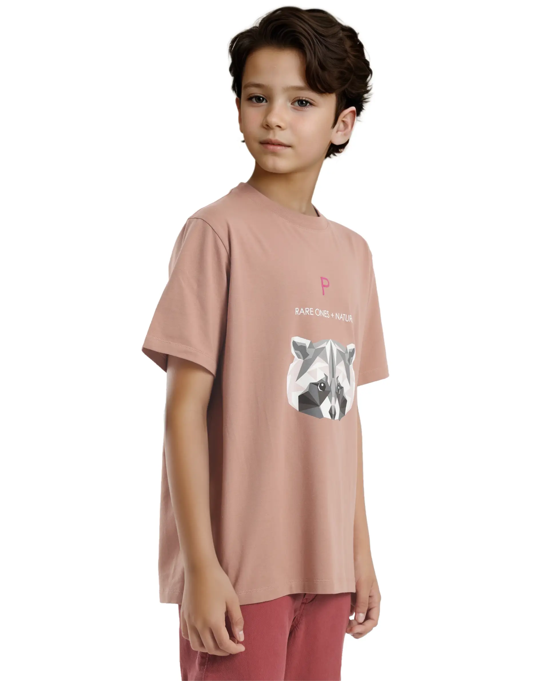 Rare Ones Kids Nito Orange Cotton Half Sleeves Crew Neck Regular Fit Animal Print T-Shirt - Image 7