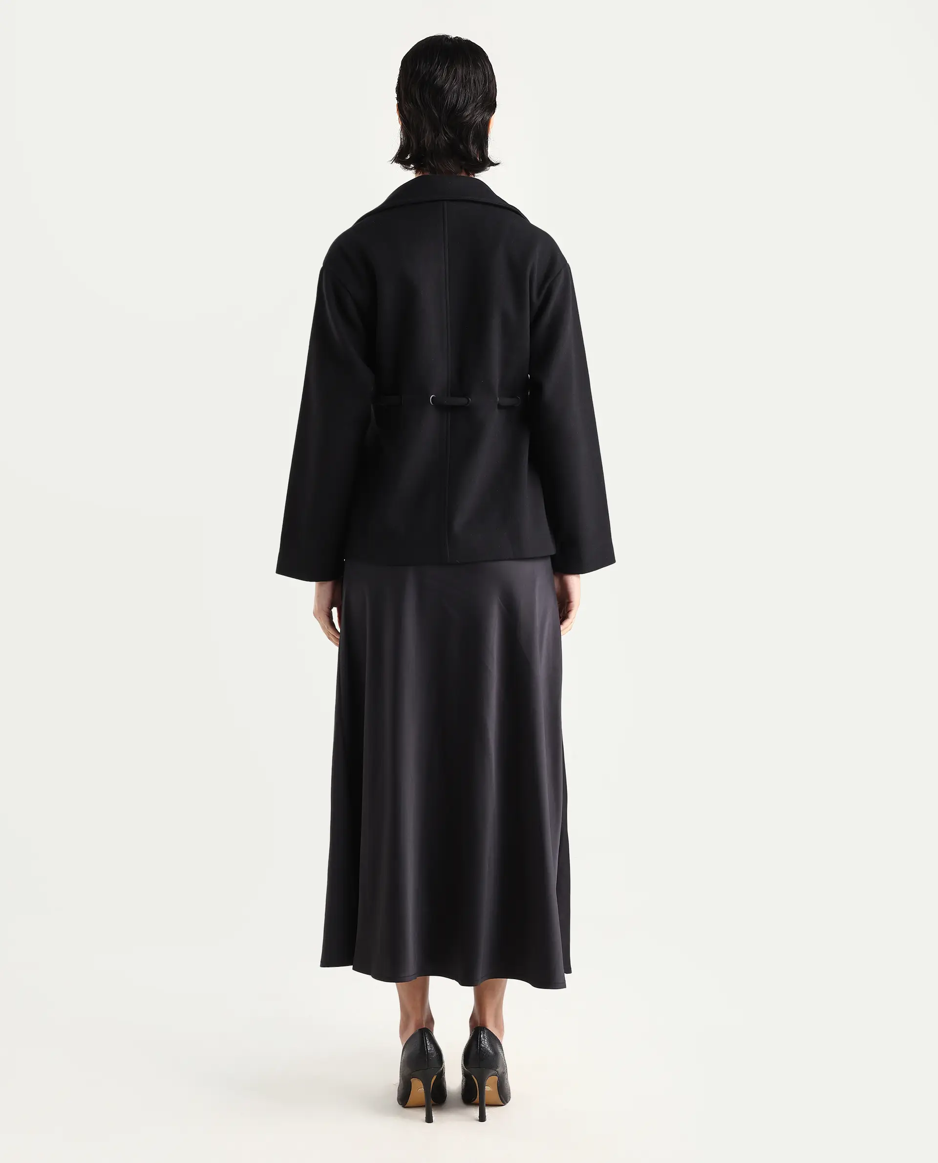 Rareism Women's Niyano Black Polyester A-Line Skirt - Image 7