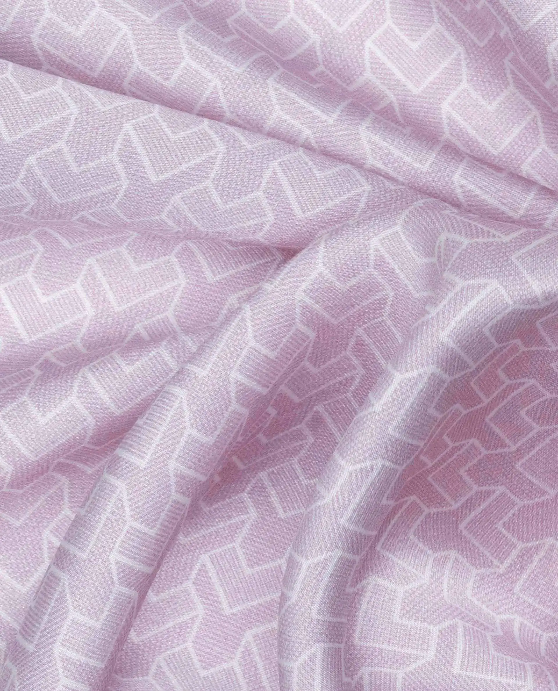 Rare Rabbit Men's Noaa Pink Silk Fabric Monogram Print Pocket Square - Image 2