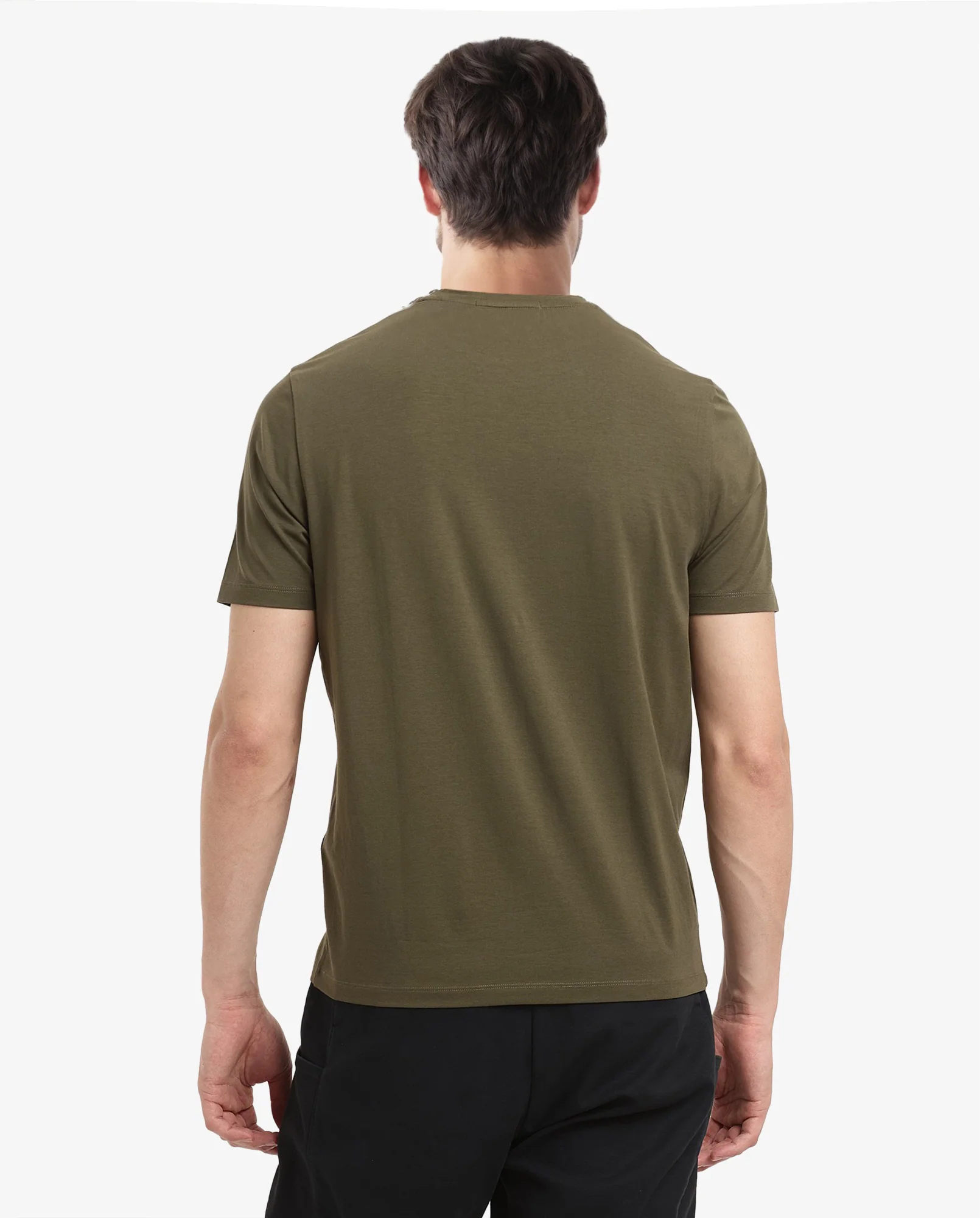 Rare Rabbit Men's Noam Dusky Olive Cotton Graphic Print Regular Fit Half Sleeve Crew Neck T-Shirt - Image 6