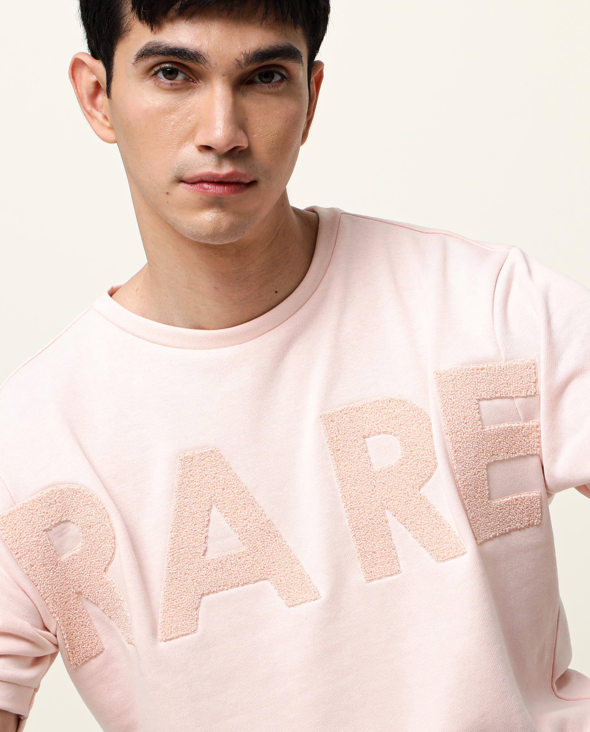 Rare Rabbit Men's Nor Peach Cotton Printed Slim Fit Half Sleeve Crew Neck Sweatshirt - Image 10