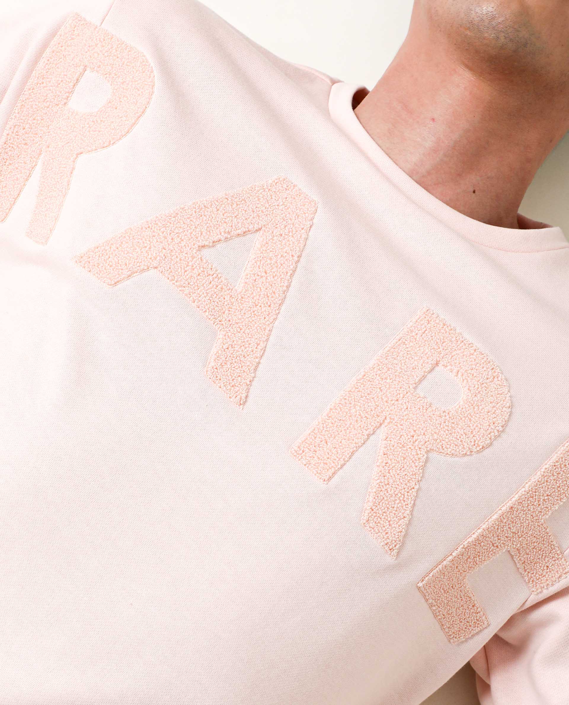 Rare Rabbit Men's Nor Peach Cotton Printed Slim Fit Half Sleeve Crew Neck Sweatshirt - Image 9