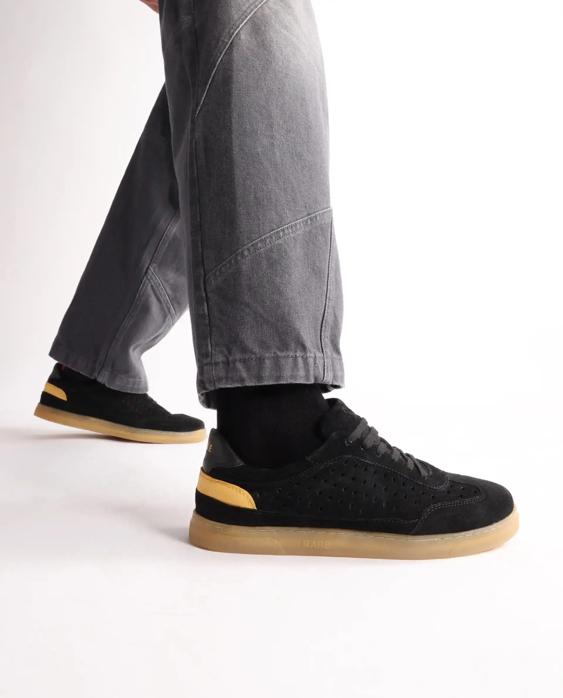 Rare Rabbit Men Norma Black Suede Lace-Up Closure Sneaker - Image 2