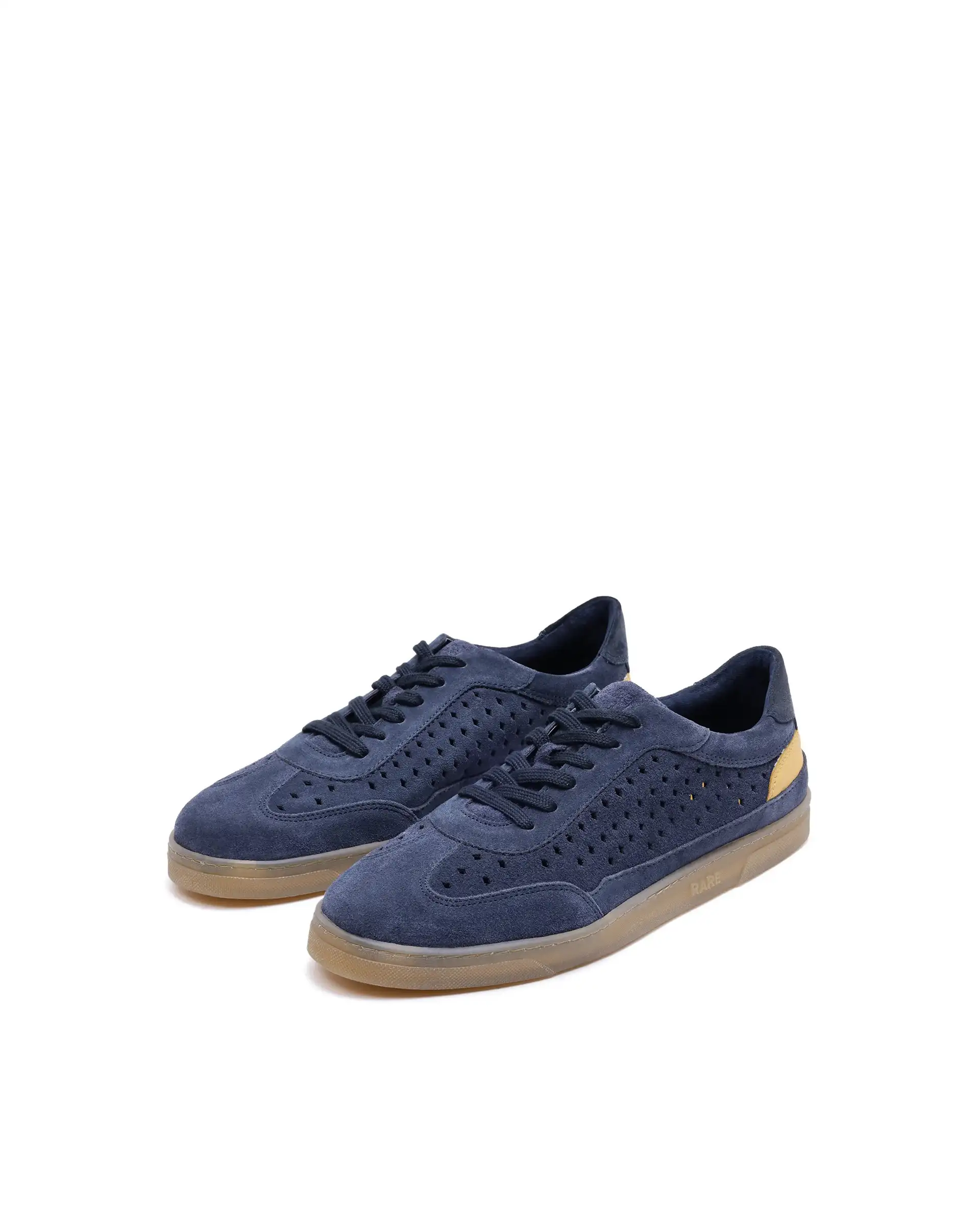 Rare Rabbit Men Norma Navy Suede Lace-Up Closure Sneaker - Image 3