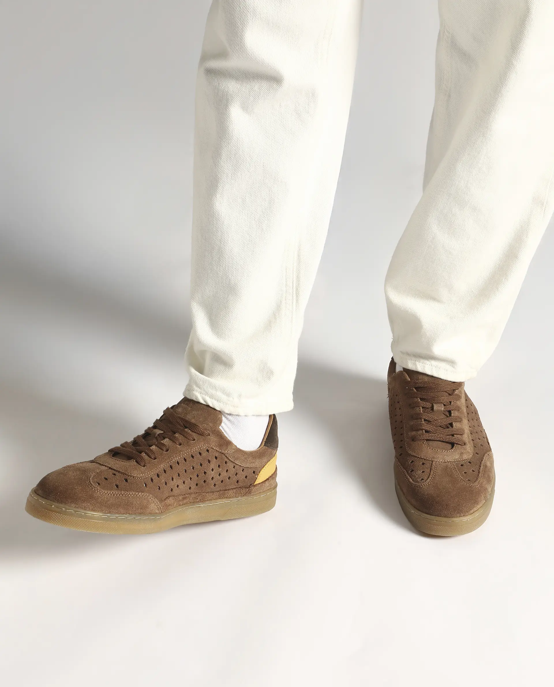 Rare Rabbit Men Norma Tan Suede Lace-Up Closure Sneaker - Image 2