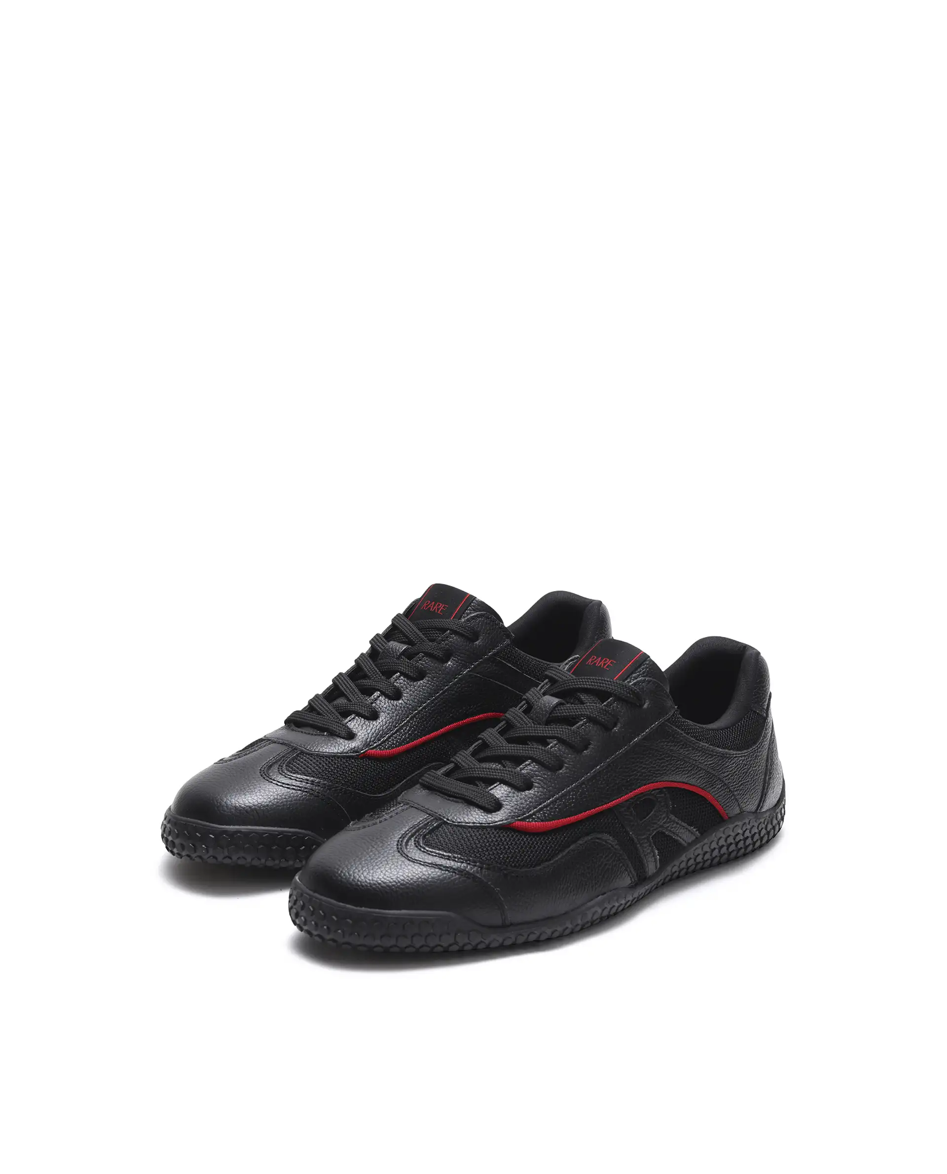 Rarez Men's Nosta Black Leather Sneaker - Image 2