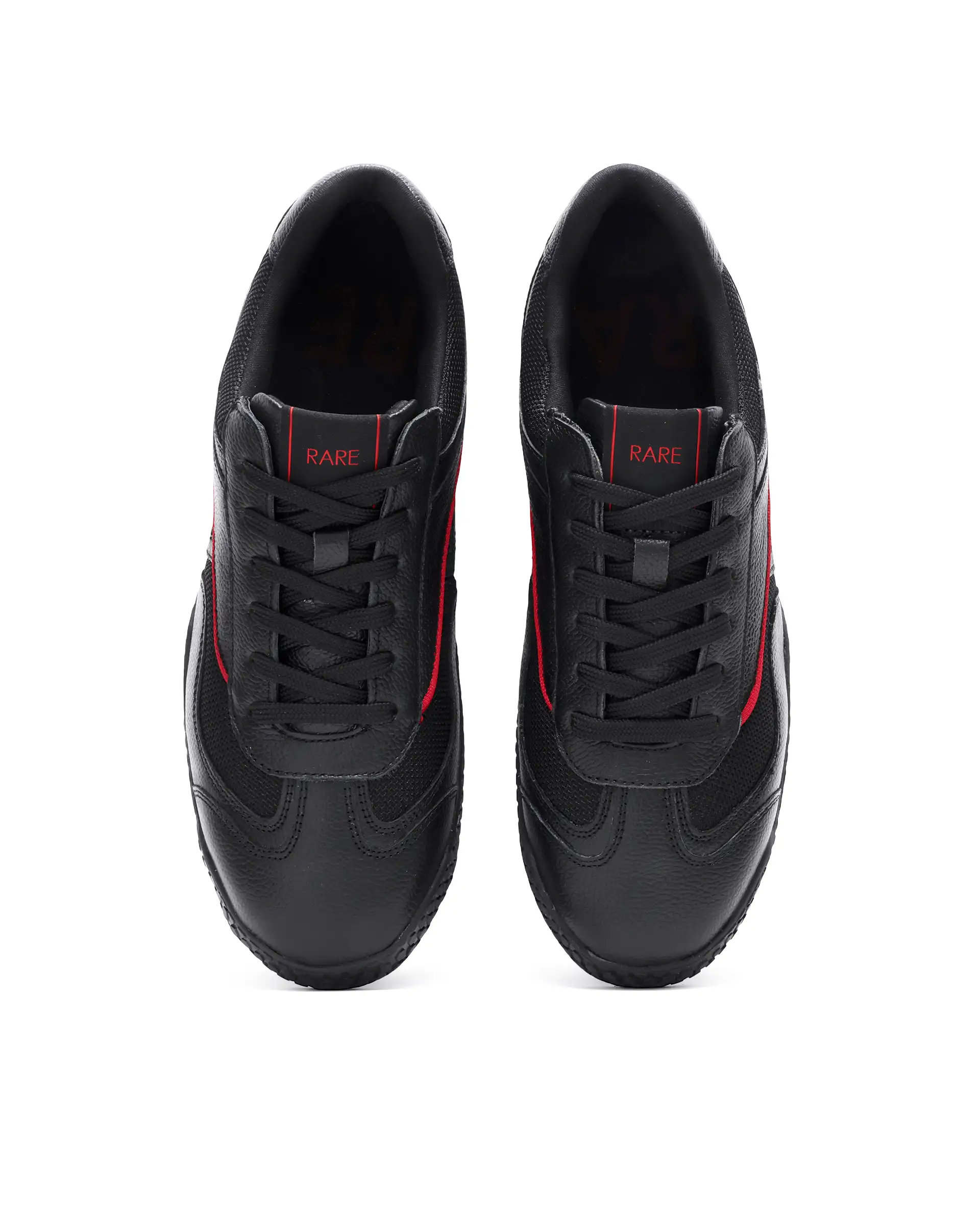 Rarez Men's Nosta Black Leather Sneaker - Image 3