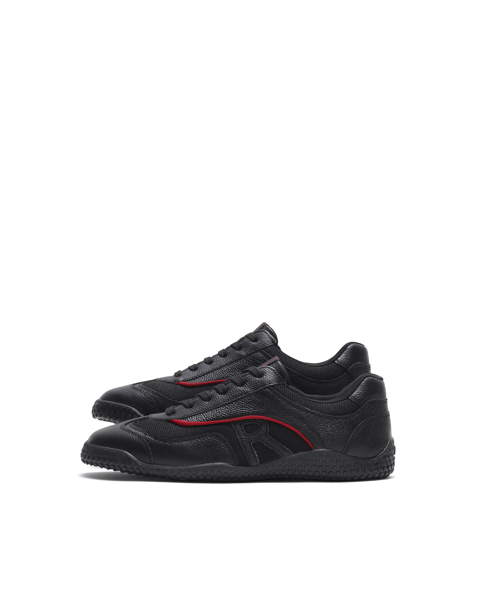 Rarez Men's Nosta Black Leather Sneaker - Image 6