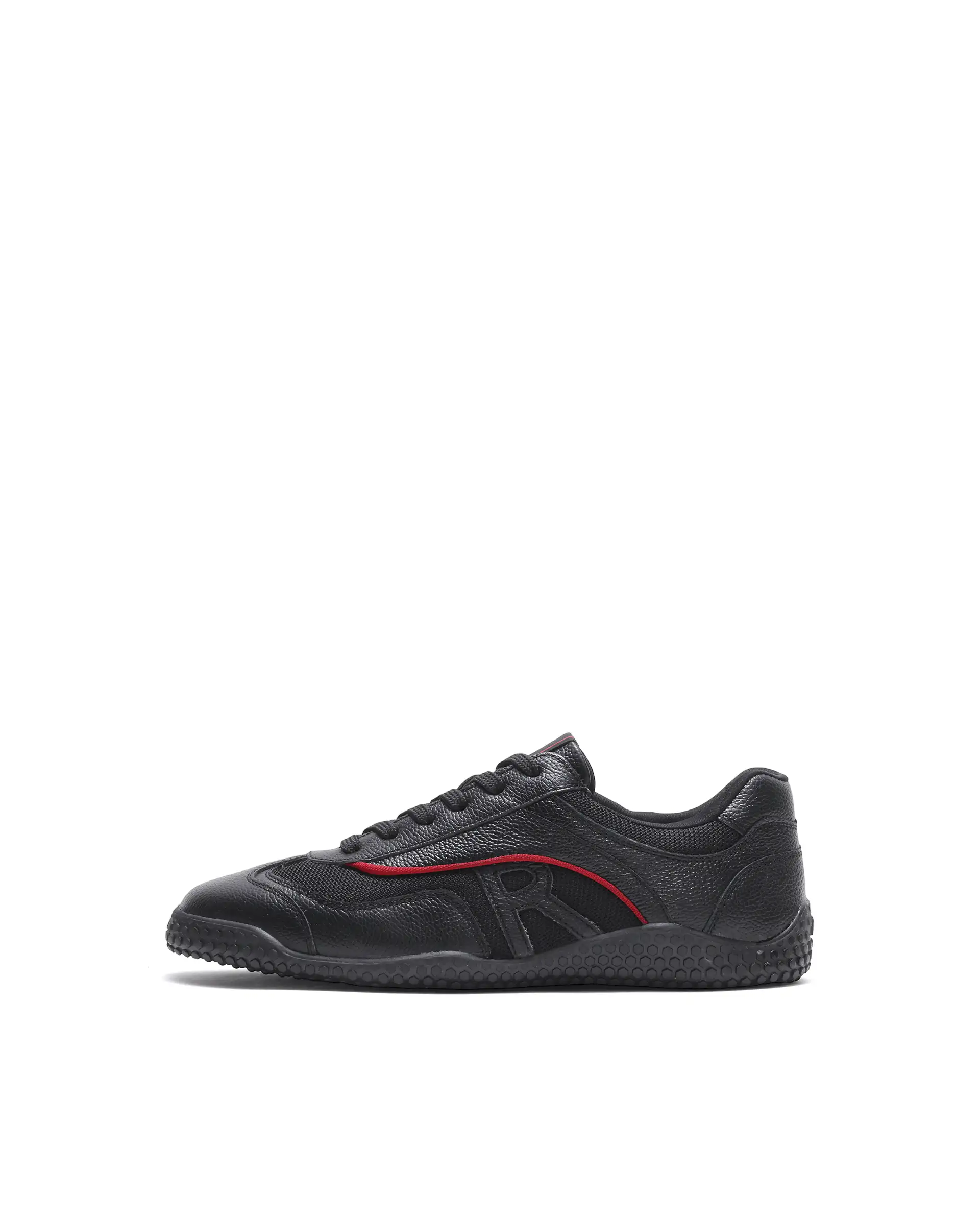 Rarez Men's Nosta Black Leather Sneaker - Image 8