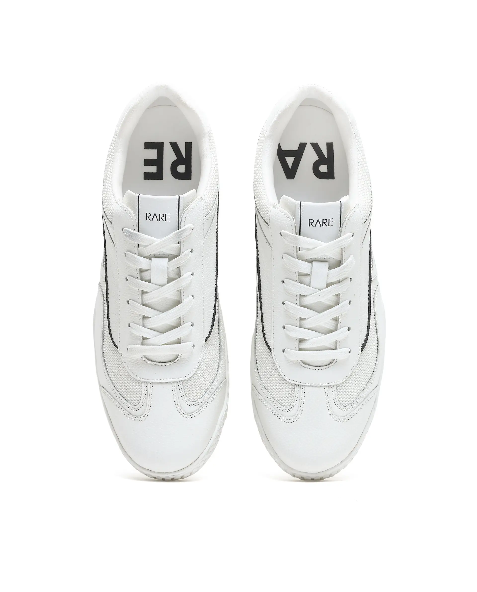 Rarez Men's Nosta White Mesh and leather Sneaker - Image 2