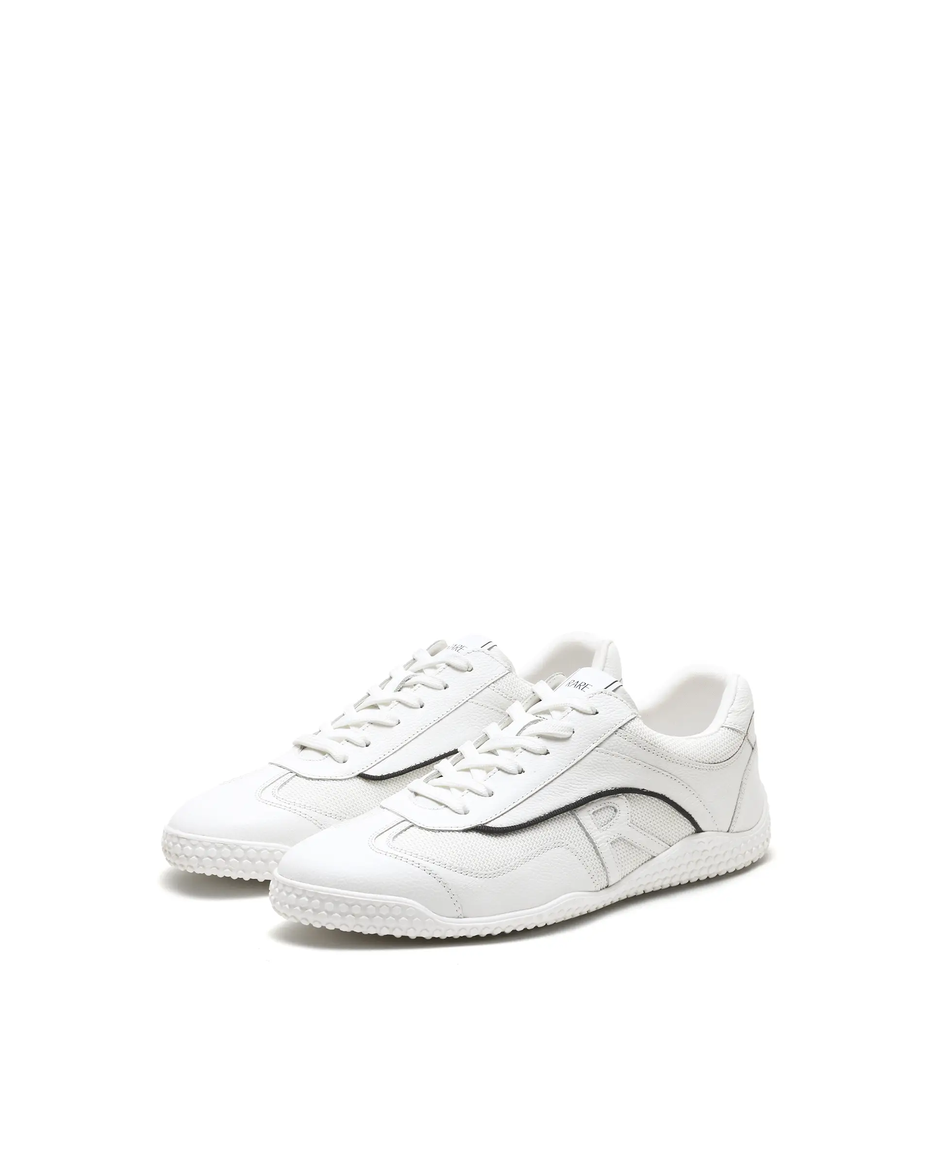Rarez Men's Nosta White Mesh and leather Sneaker - Image 3