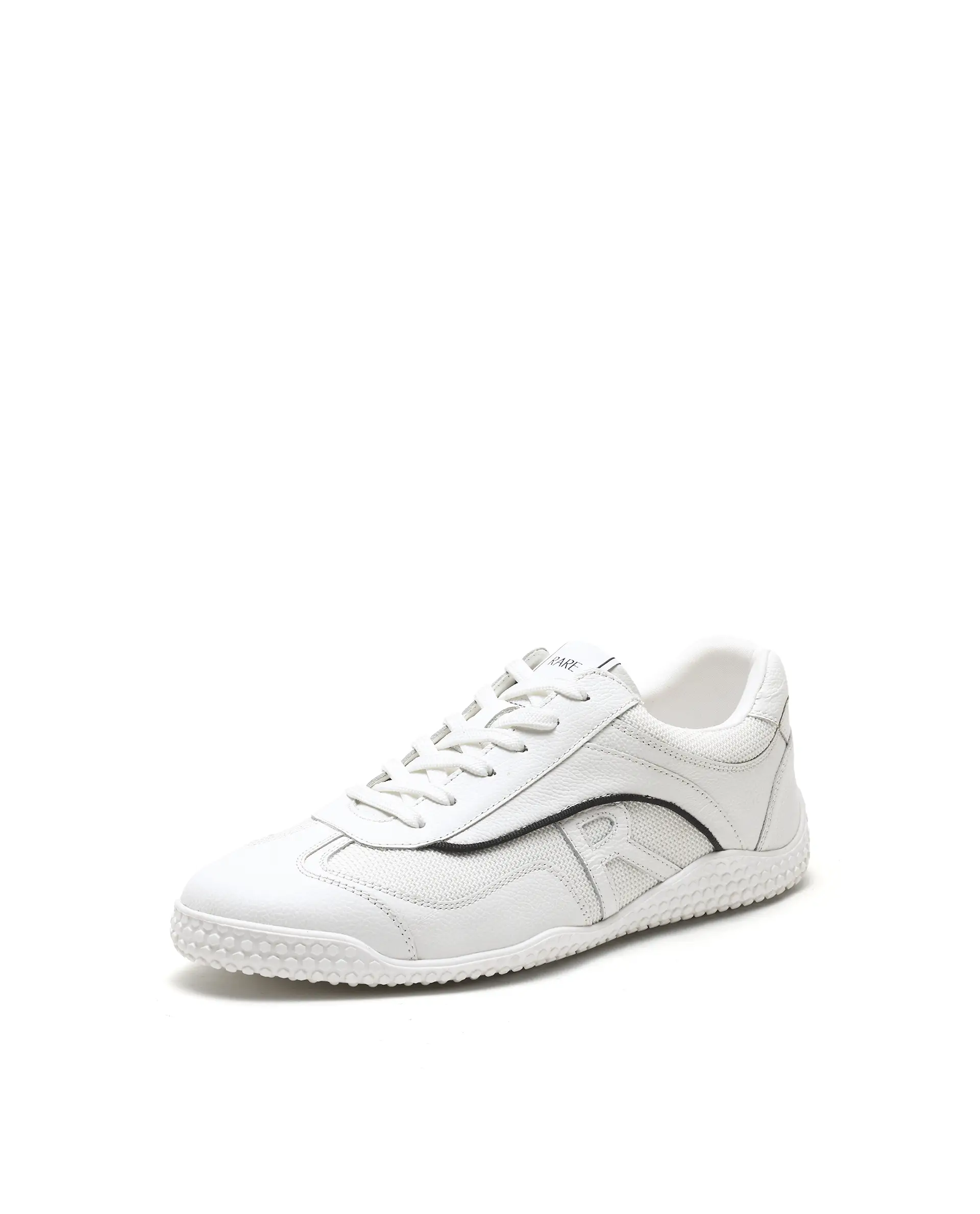 Rarez Men's Nosta White Mesh and leather Sneaker - Image 4