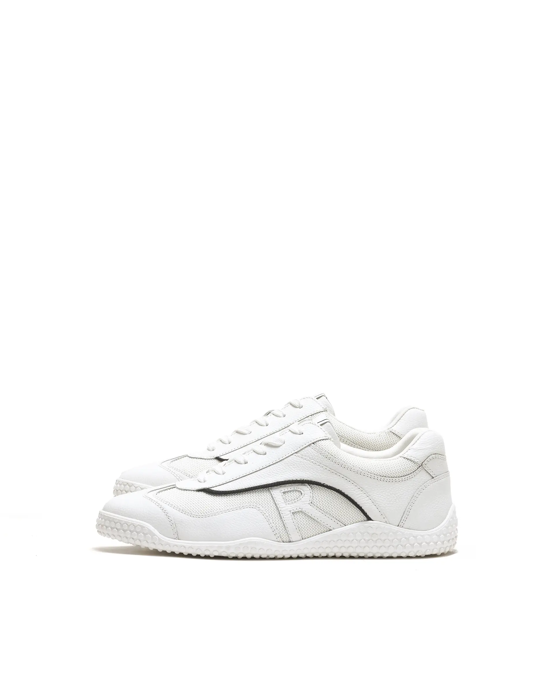 Rarez Men's Nosta White Mesh and leather Sneaker - Image 6