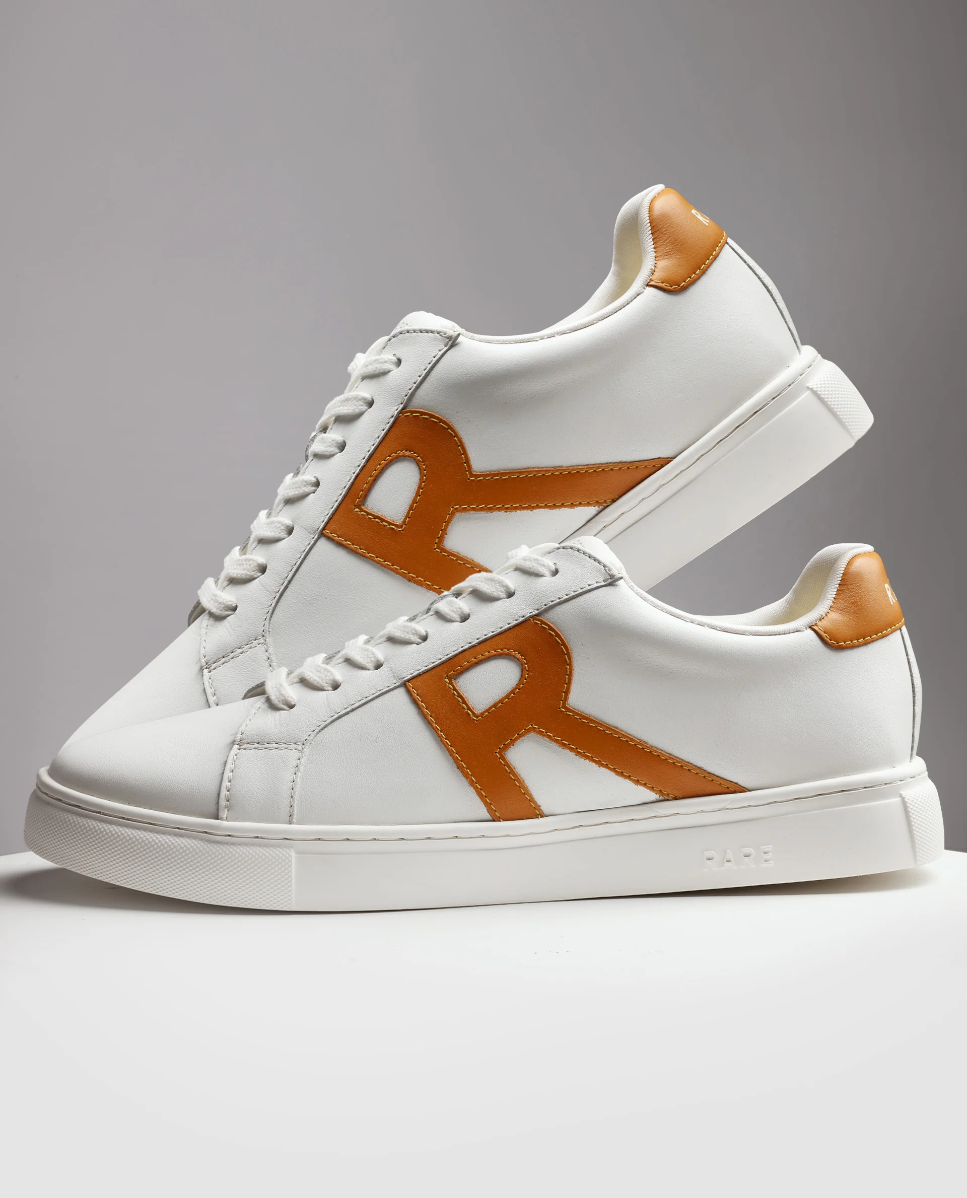 Rare Rabbit Men's Nova Mustard Round Toe Smart Casual Low-Top Lace-Up Logo Branding Sneaker Shoes - Image 2