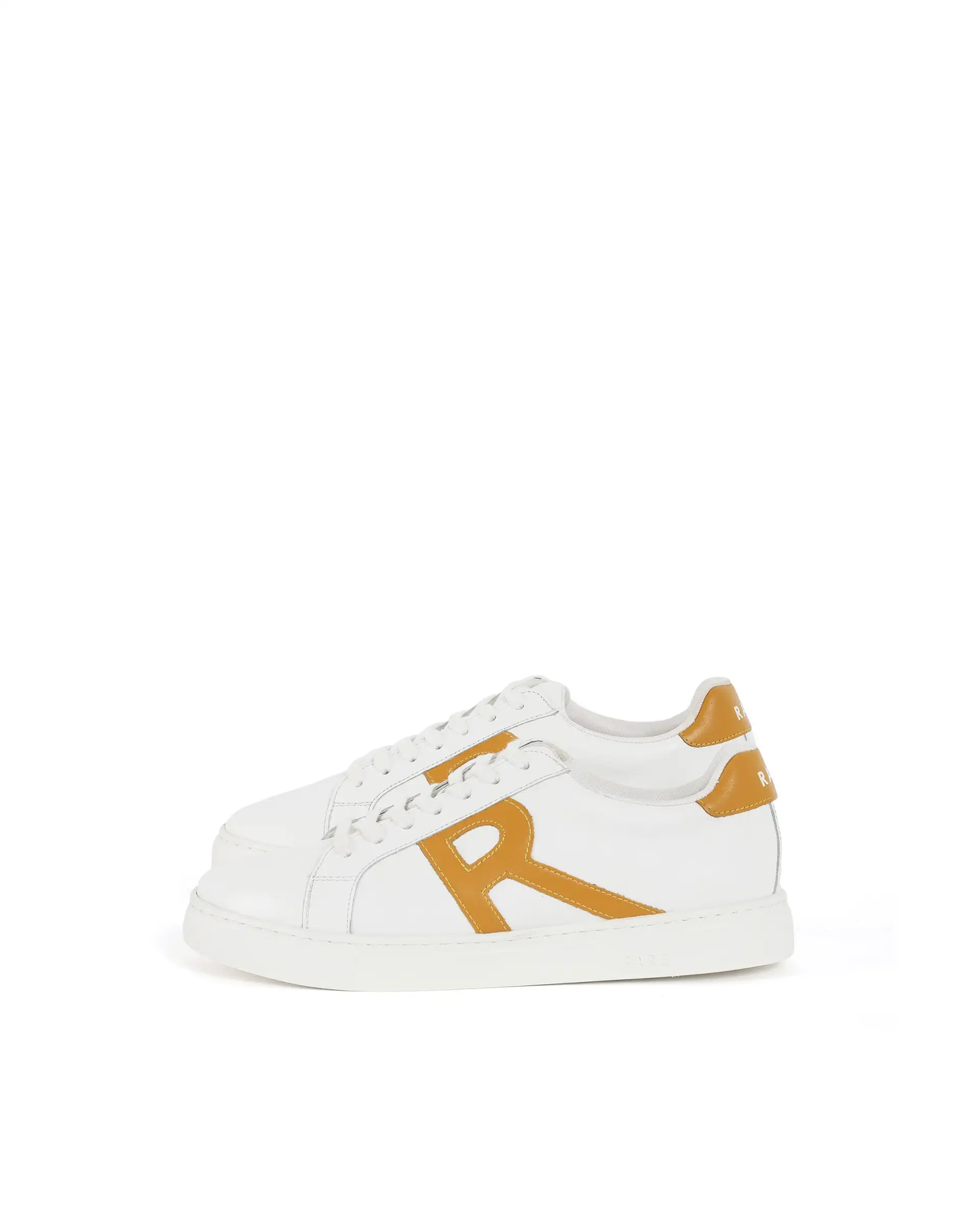 Rare Rabbit Men's Nova Mustard Round Toe Smart Casual Low-Top Lace-Up Logo Branding Sneaker Shoes - Image 5