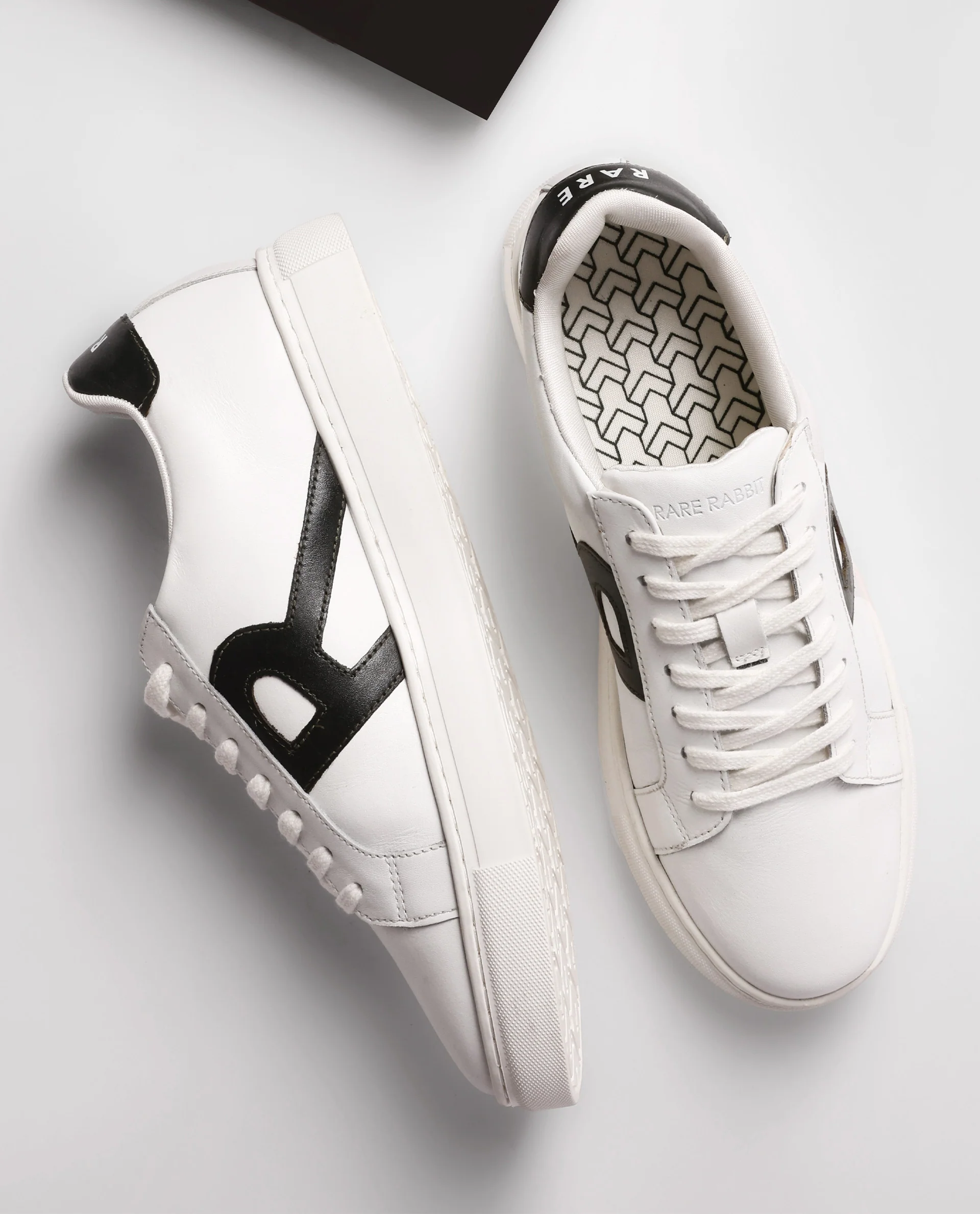 Rare Rabbit Men's Nova Dusky Green Round Toe Smart Casual Low-Top Lace-Up Logo Branding Sneaker Shoes - Image 2