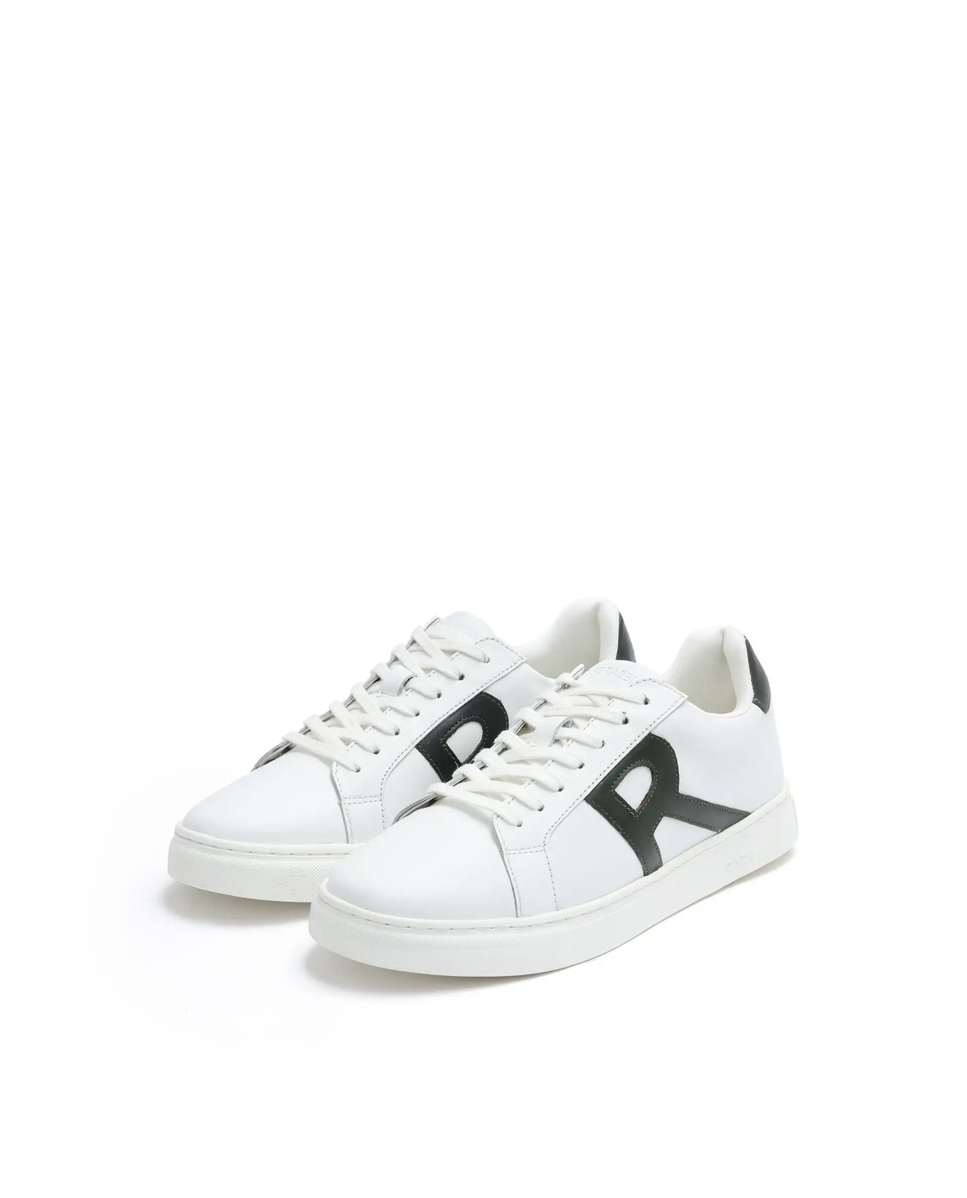 Rare Rabbit Men's Nova Dusky Green Round Toe Smart Casual Low-Top Lace-Up Logo Branding Sneaker Shoes - Image 3