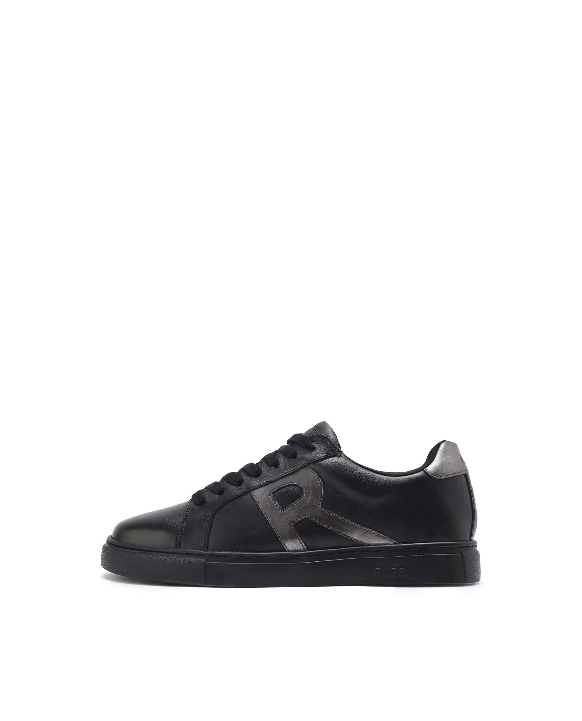 Rare Rabbit Men's Nova Pro Metallic Black Patent Leather Low-Top Lace-Up Sneaker Shoes - Image 9