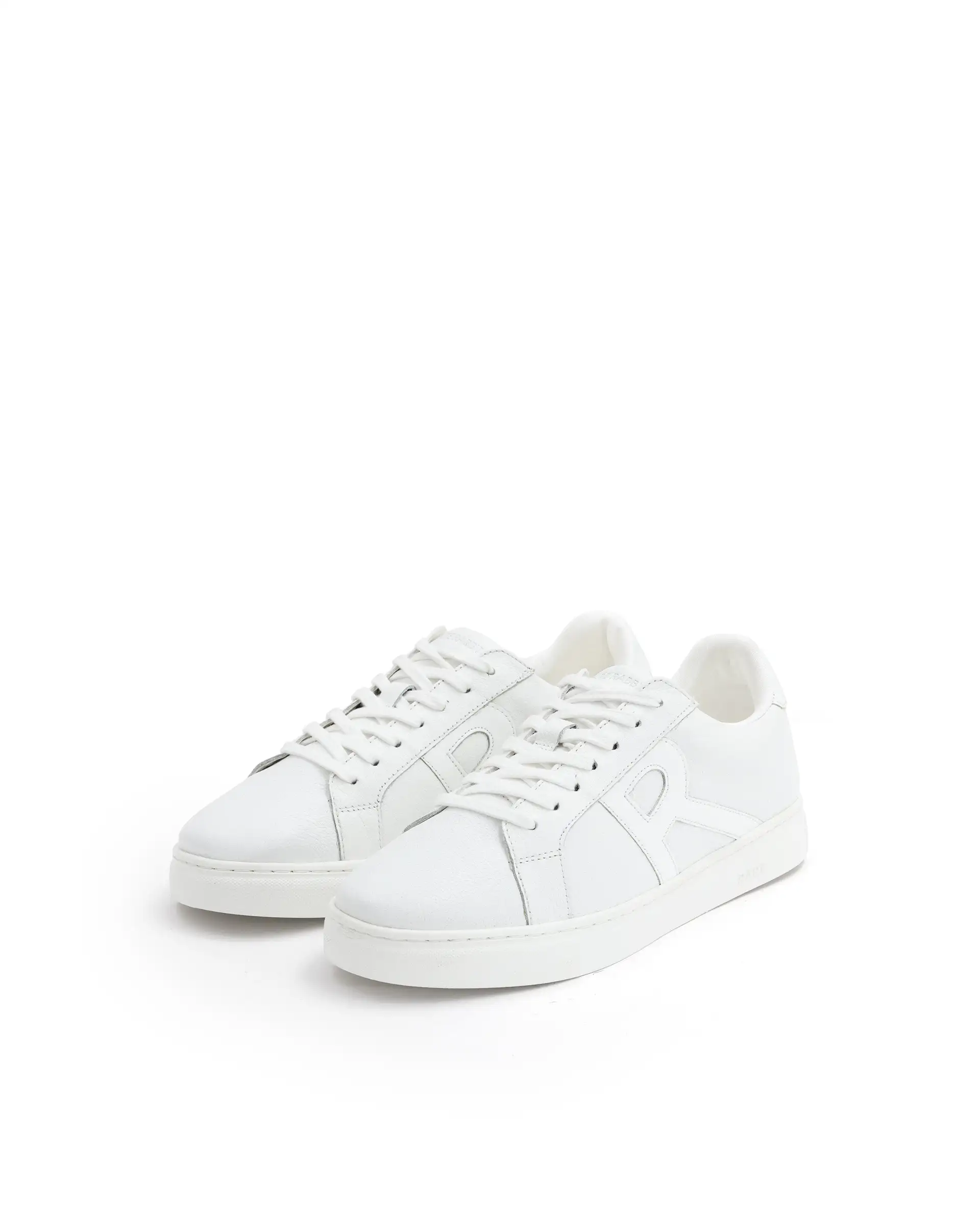 Rare Rabbit Men's Nova Pro Metallic White Patent Leather Low-Top Lace-Up Sneaker Shoes - Image 3