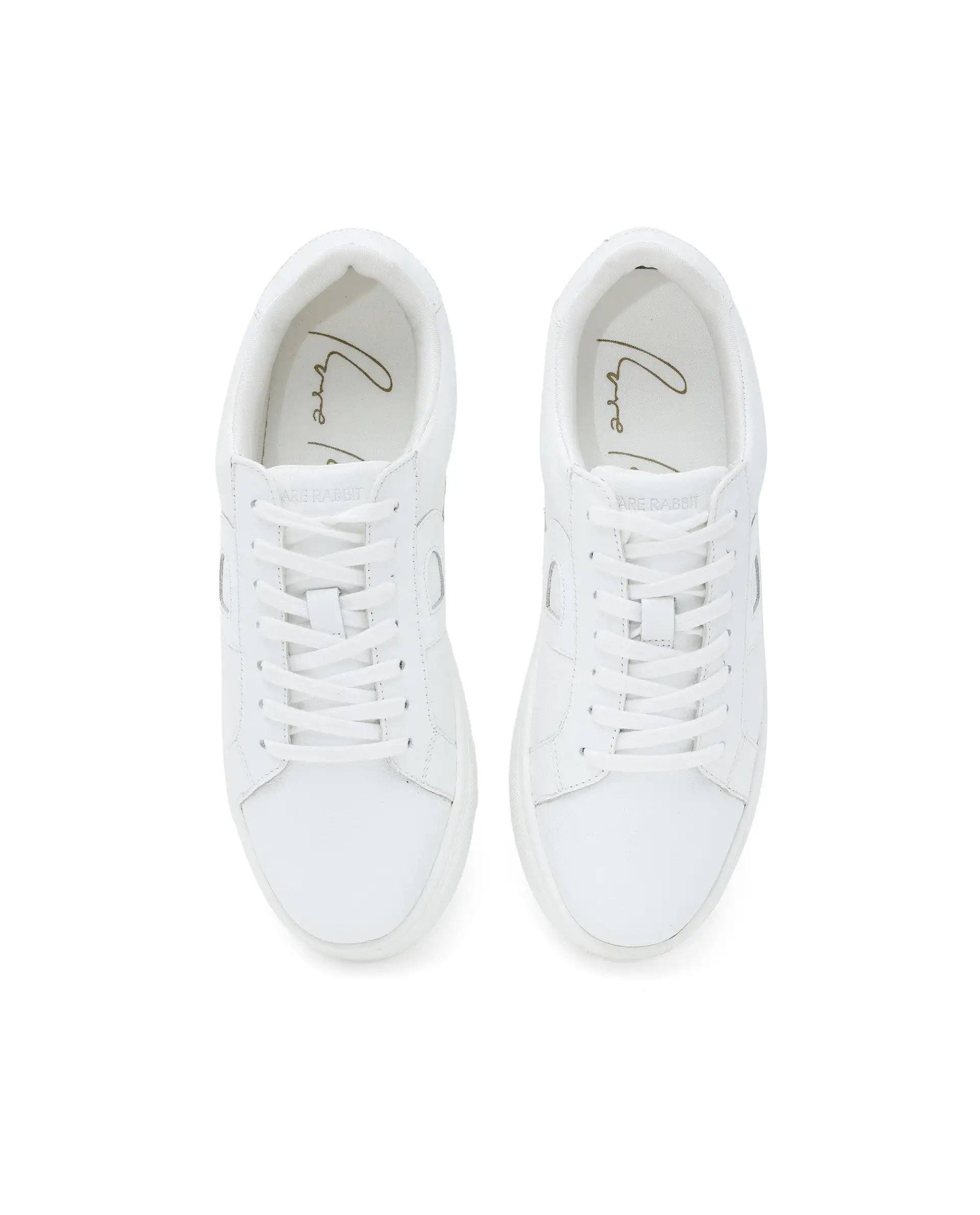 Rare Rabbit Men's Nova Pro Metallic White Patent Leather Low-Top Lace-Up Sneaker Shoes - Image 4