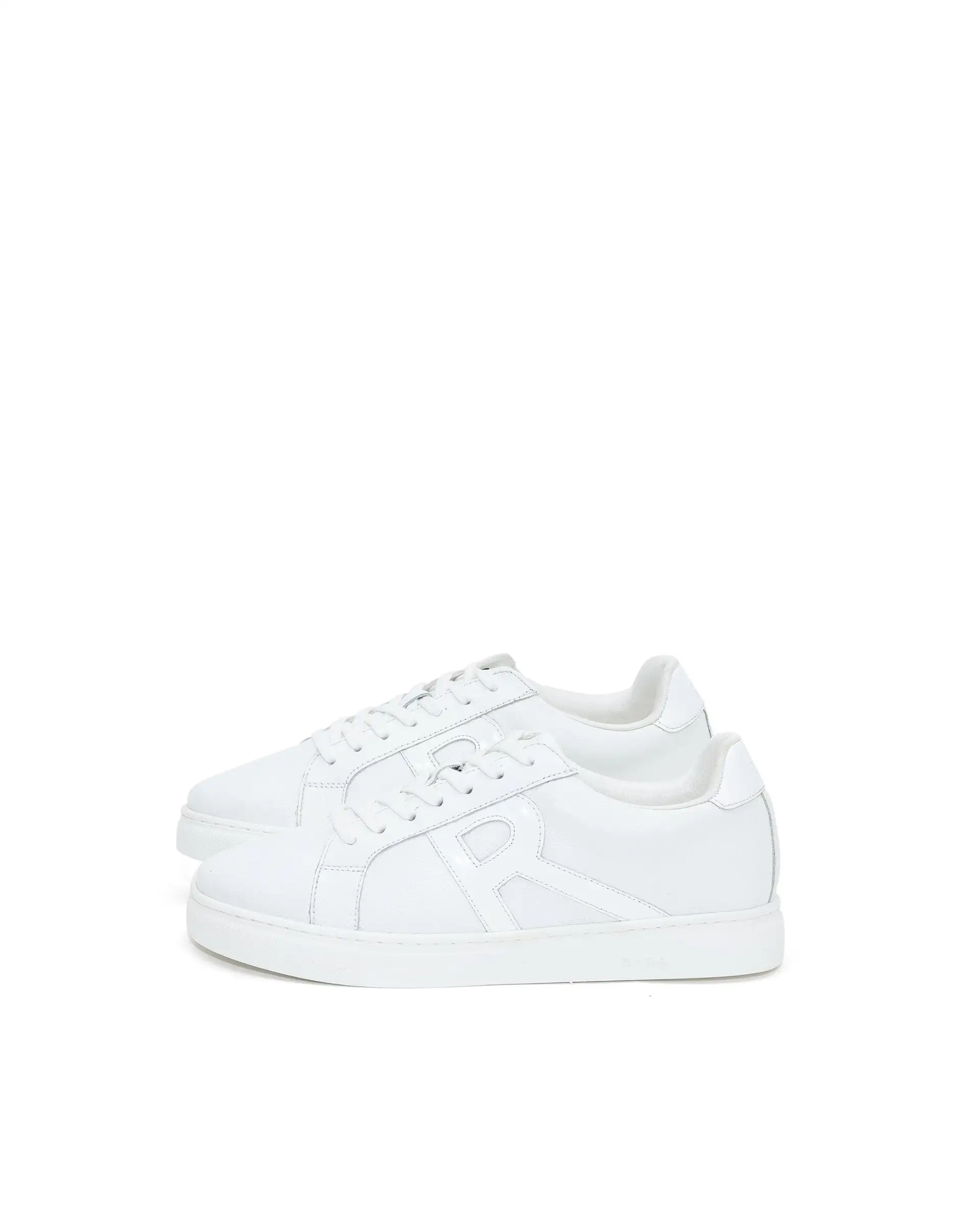 Rare Rabbit Men's Nova Pro Metallic White Patent Leather Low-Top Lace-Up Sneaker Shoes - Image 5