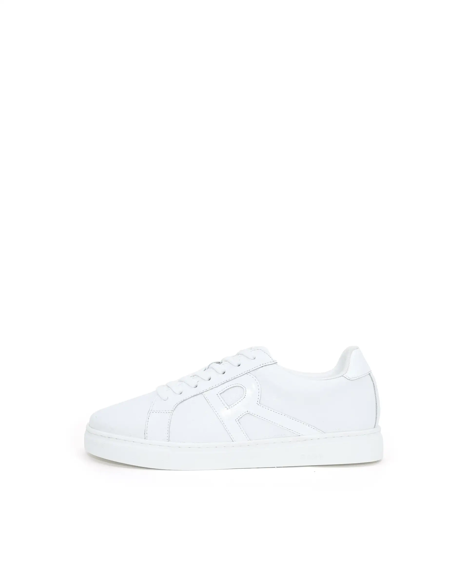 Rare Rabbit Men's Nova Pro Metallic White Patent Leather Low-Top Lace-Up Sneaker Shoes - Image 8