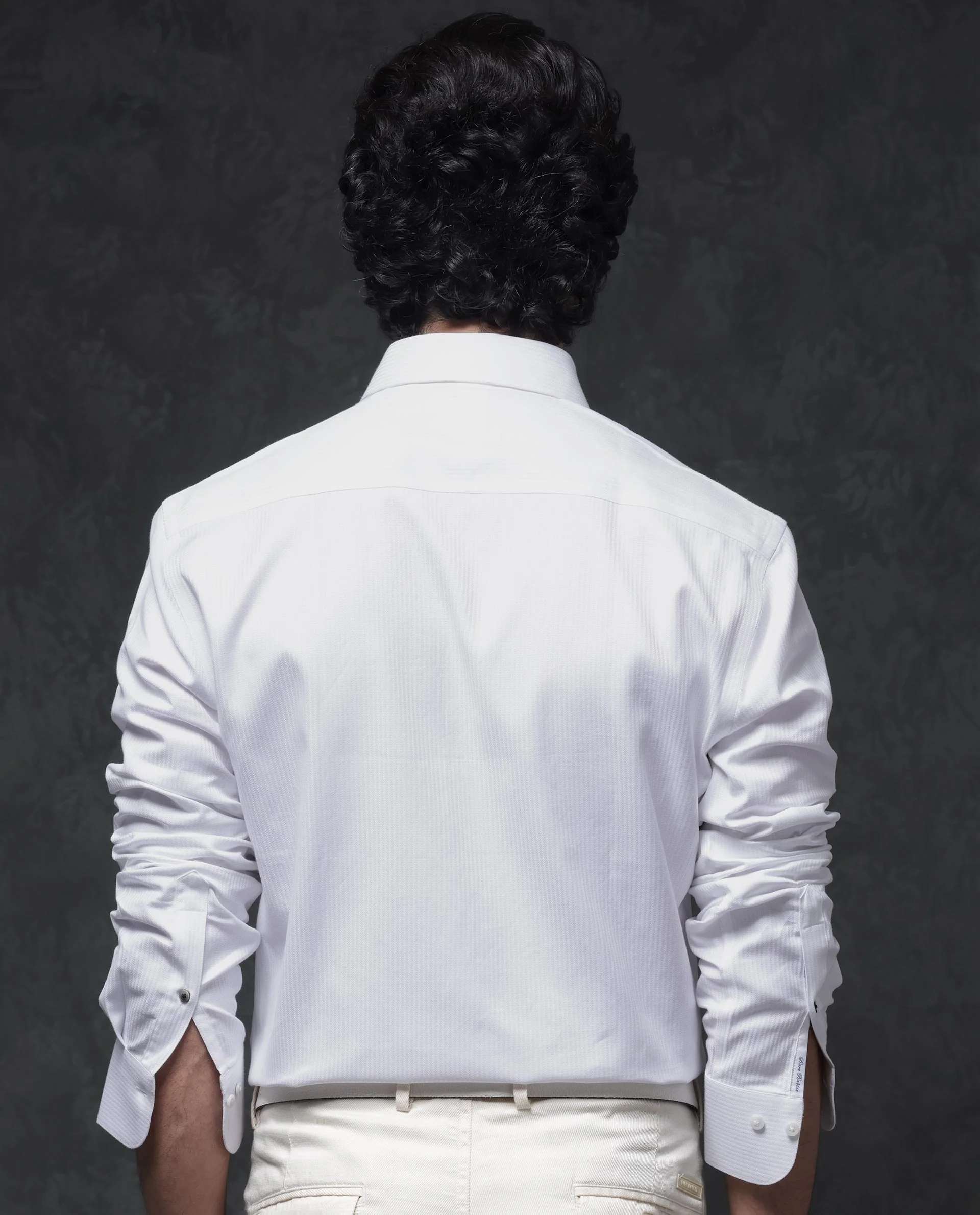 Rare Rabbit Men's Novo White Cotton Striped Print Regular Fit Full Sleeve Collared Shirt - Image 6