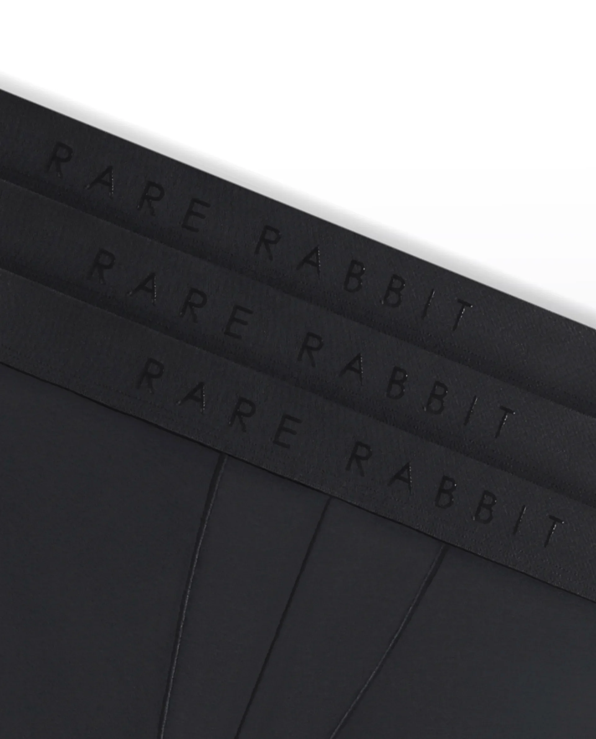 Rare Rabbit Men Now Black Soft Cotton Stretch Trunks (Pack Of 3) - Image 2