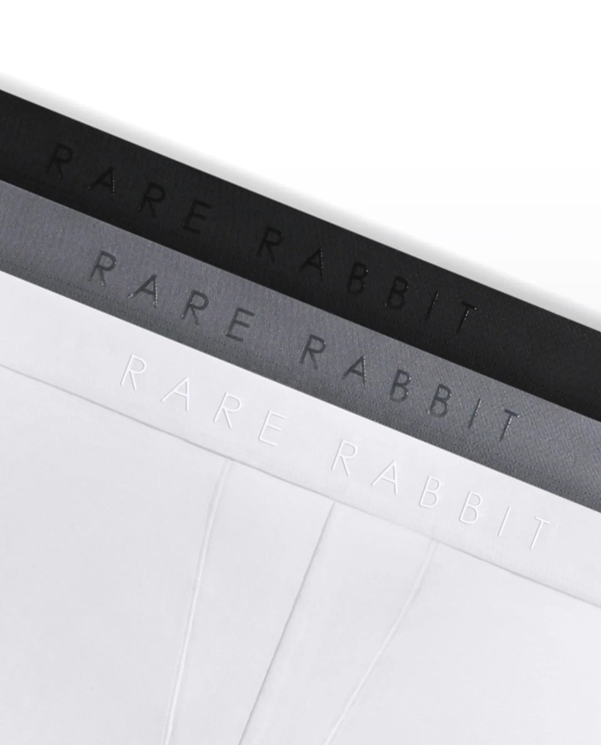 Rare Rabbit Men Now Black/White/Grey Soft Cotton Stretch Trunks (Pack Of 3) - Image 2