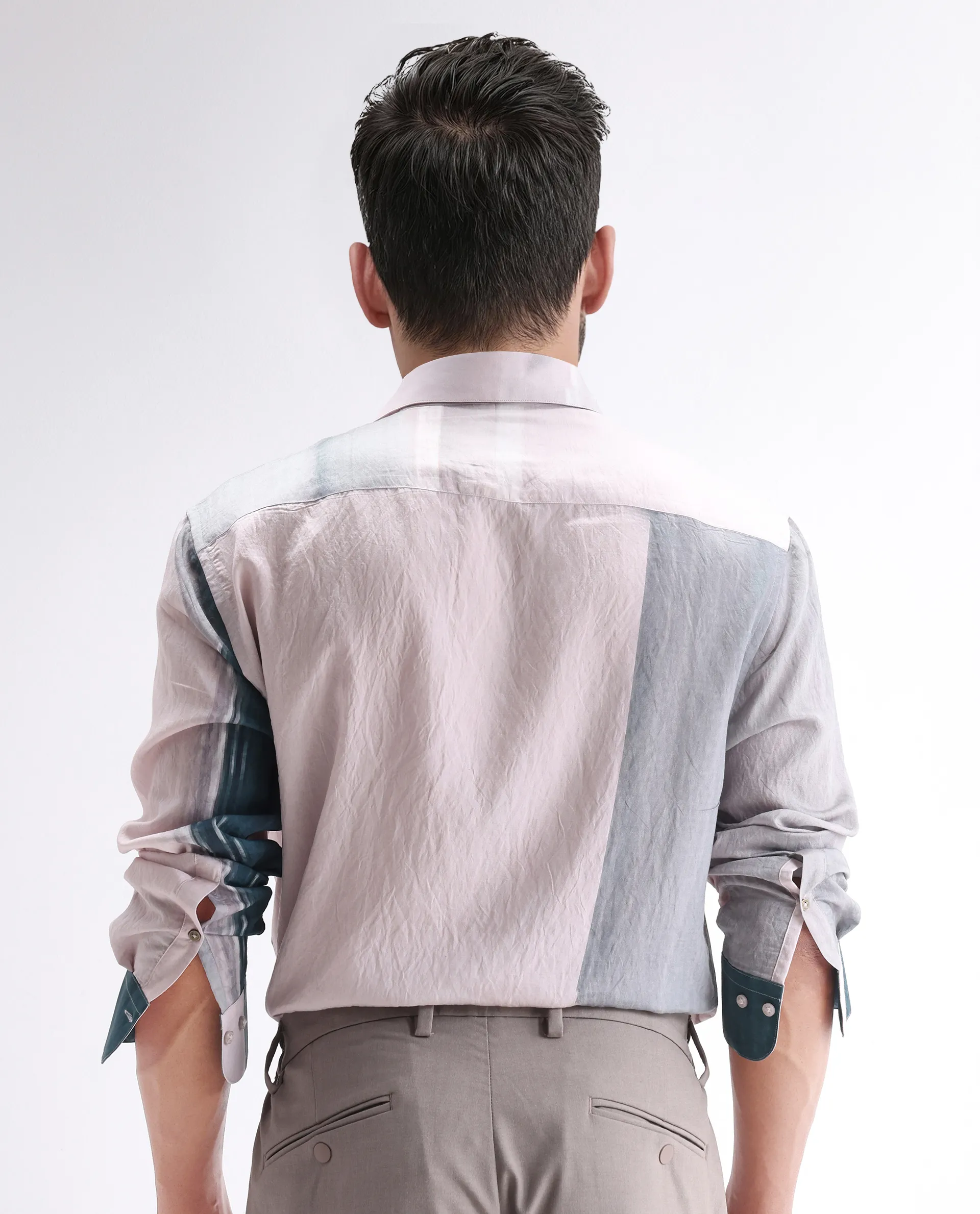 Rare Rabbit Men's Numa Teal Viscose Floral Print Relaxed Fit Full Sleeve Collared Shirt - Image 8