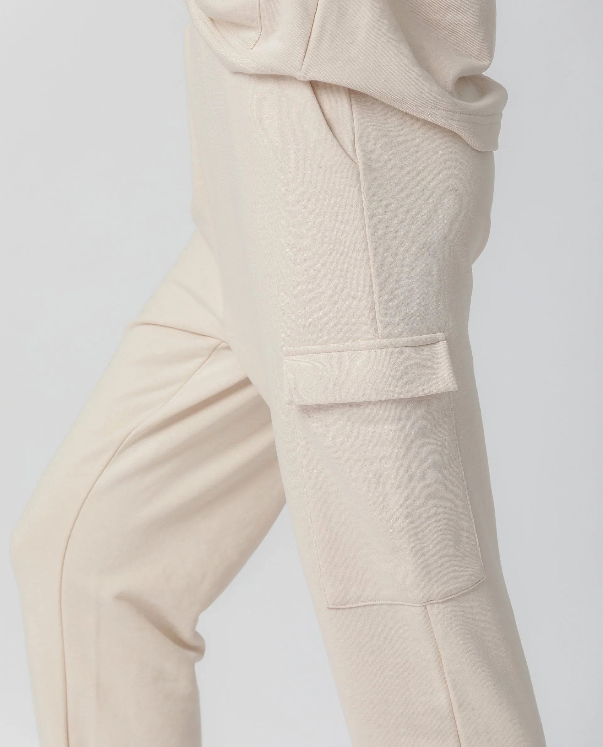 Rareism Women's Nush Beige Cotton Blend Plain Ankle Length Tailored Track Pant - Image 7