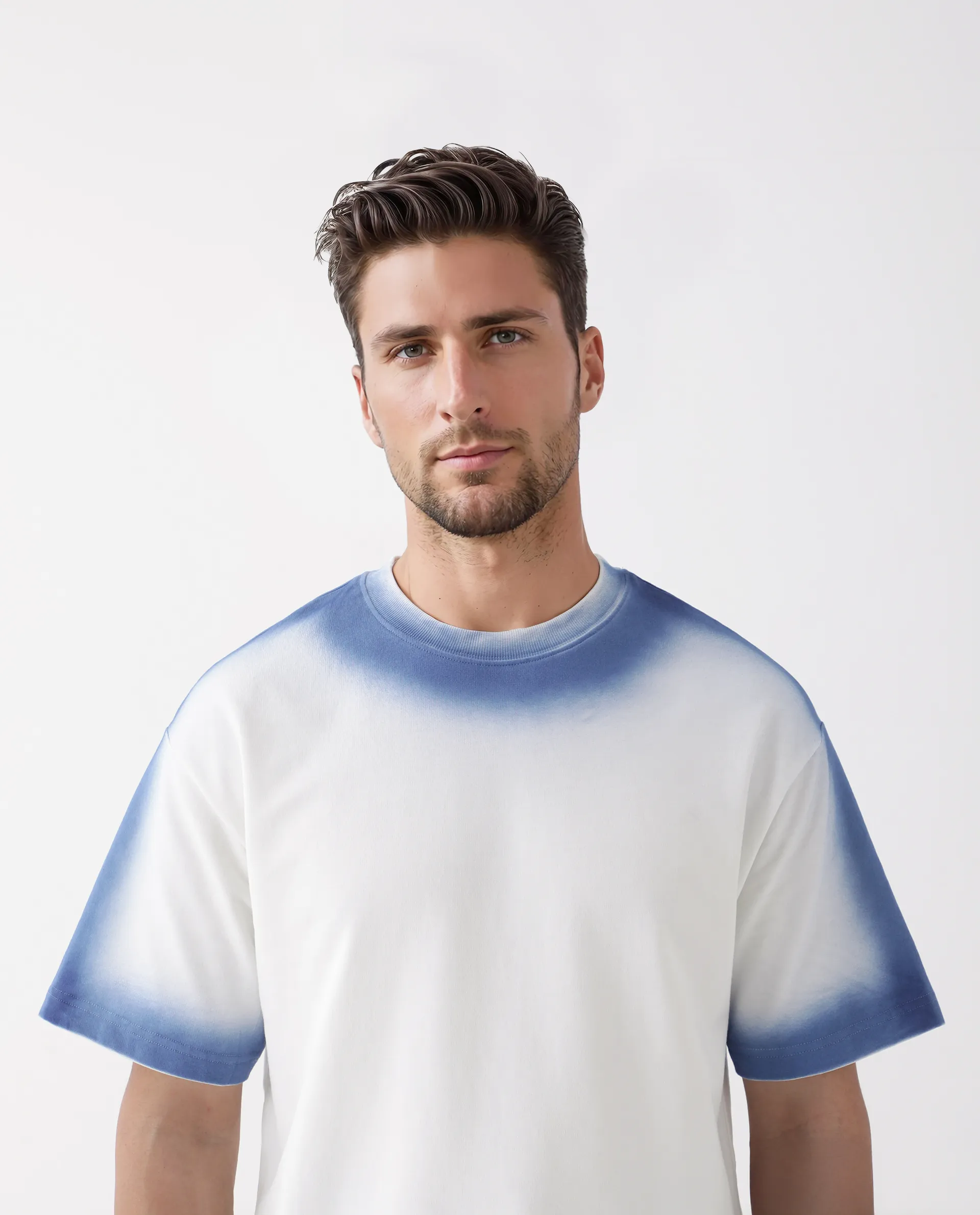 Rare Rabbit Men's Oako Off White Cotton Hd Print Oversized Fit Half Sleeve Crew Neck T-Shirt - Image 7