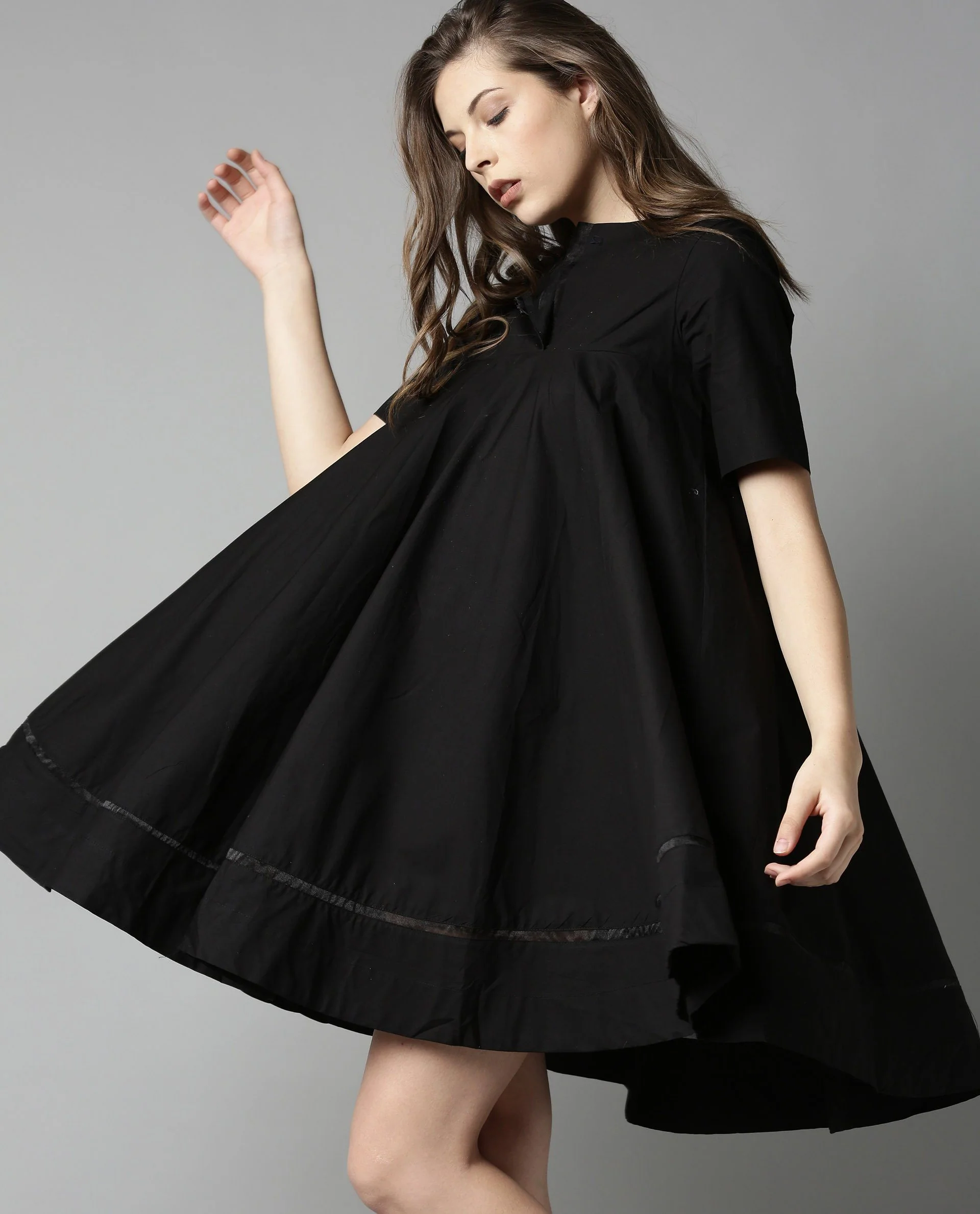 Rareism Women 45200 Black Dress Short Sleeves - Image 2
