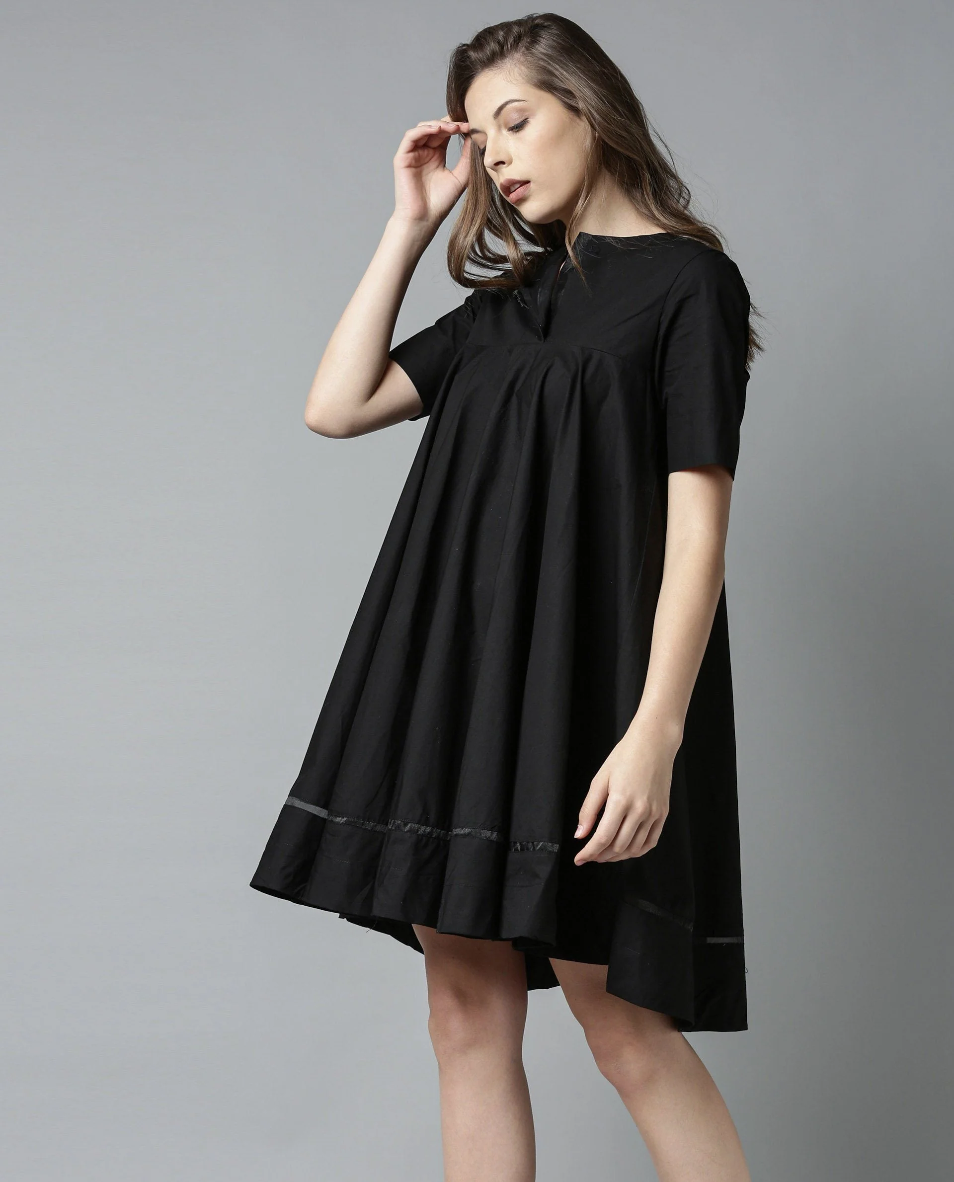 Rareism Women 45200 Black Dress Short Sleeves - Image 4