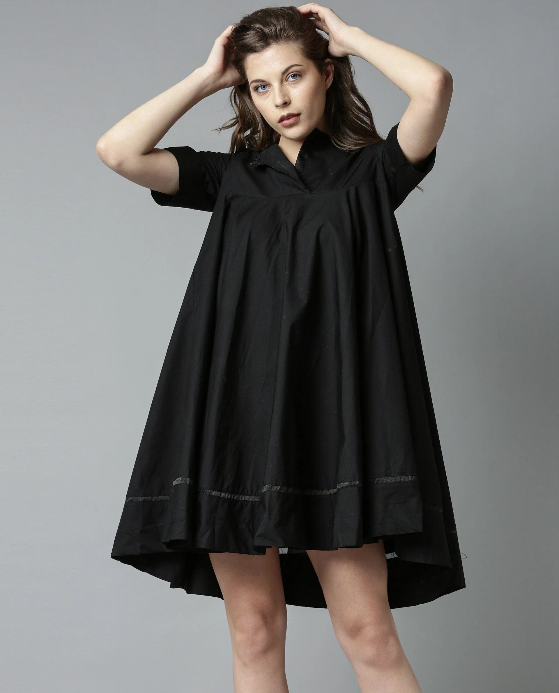 Rareism Women 45200 Black Dress Short Sleeves - Image 7
