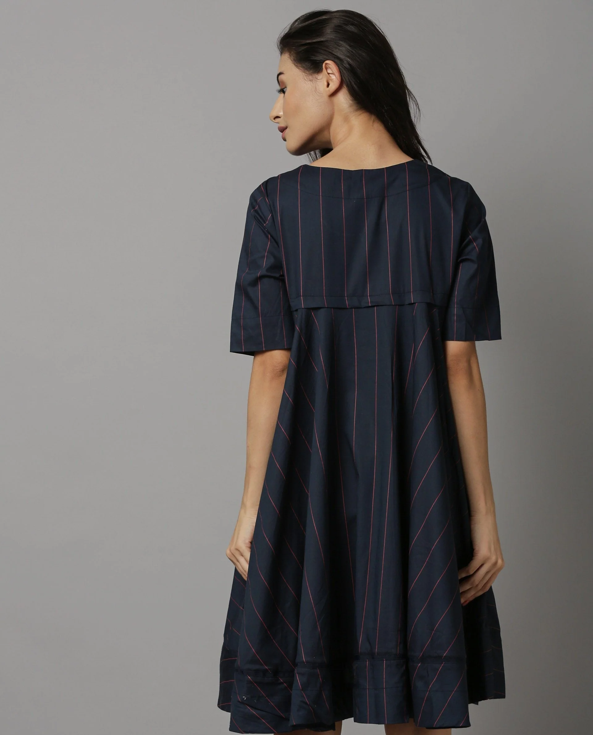 Rareism Women 45200 Navy Dress Short Sleeves - Image 6