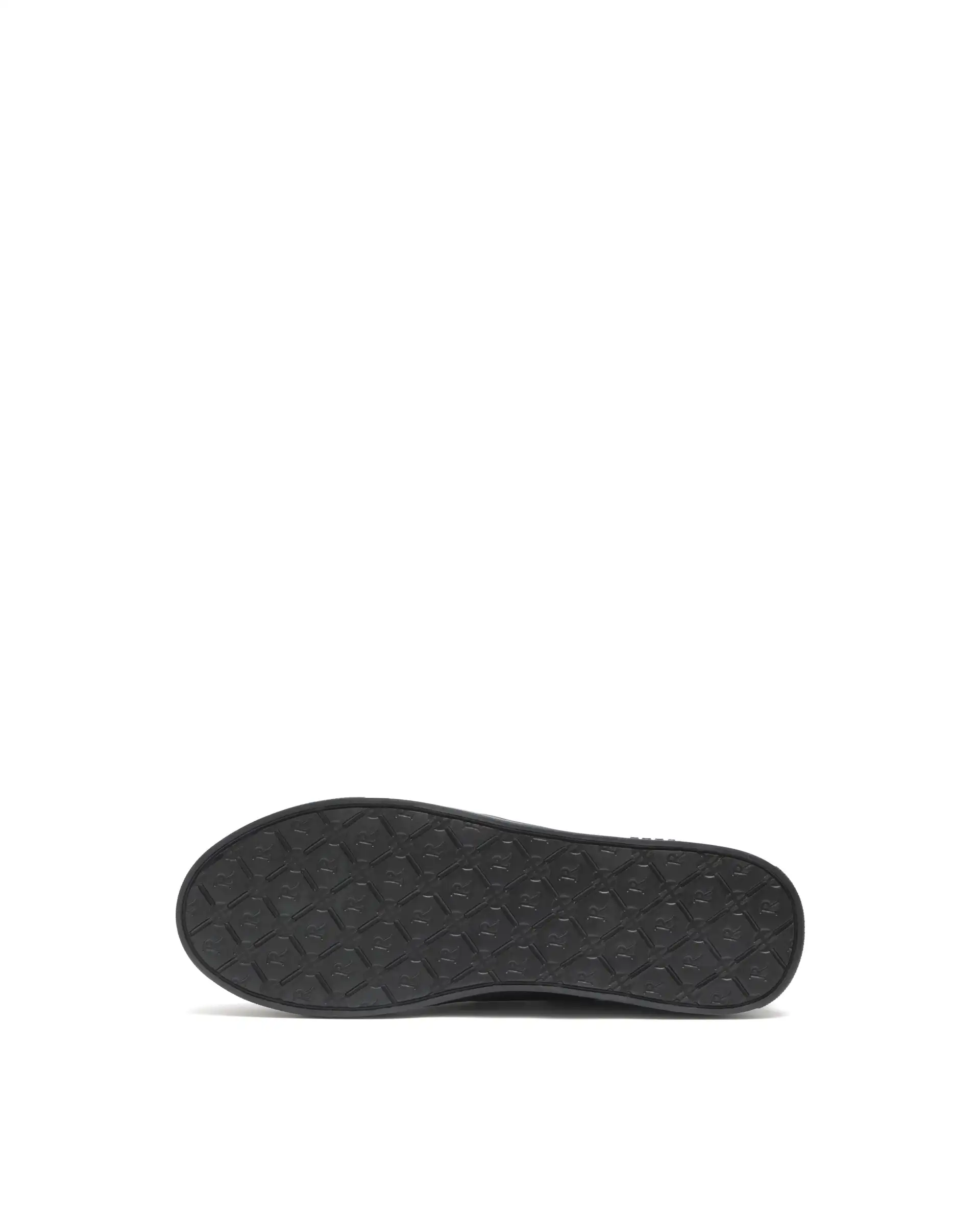 Rare Rabbit Men's Odessa Black Genuine Leather Round Toe Low-Top Lace-Up Monochromatic Sneaker - Image 7