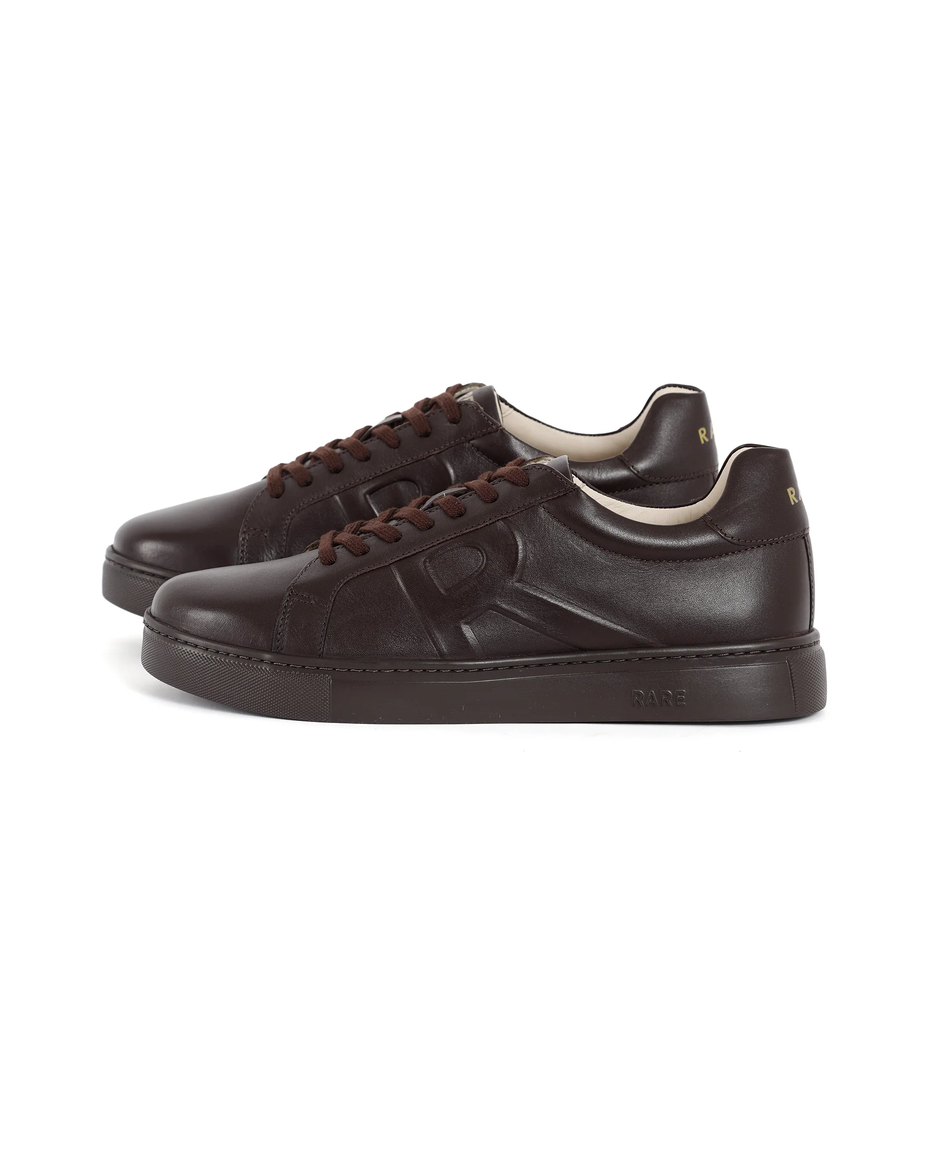 Rare Rabbit Men's Odessa Dark Brown Genuine Leather Round Toe Low-Top Lace-Up Monochromatic Sneaker - Image 5