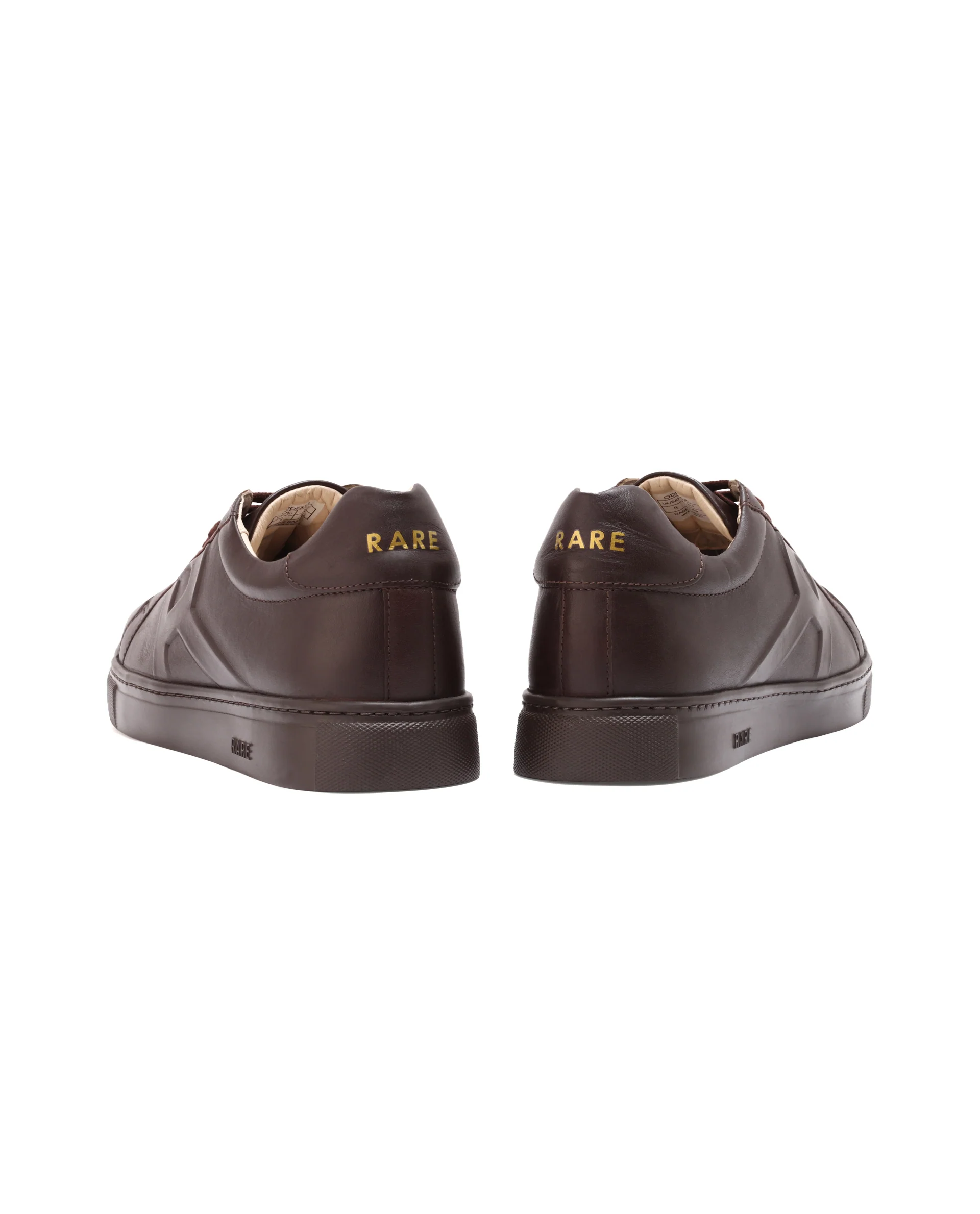 Rare Rabbit Men's Odessa Dark Brown Genuine Leather Round Toe Low-Top Lace-Up Monochromatic Sneaker - Image 6