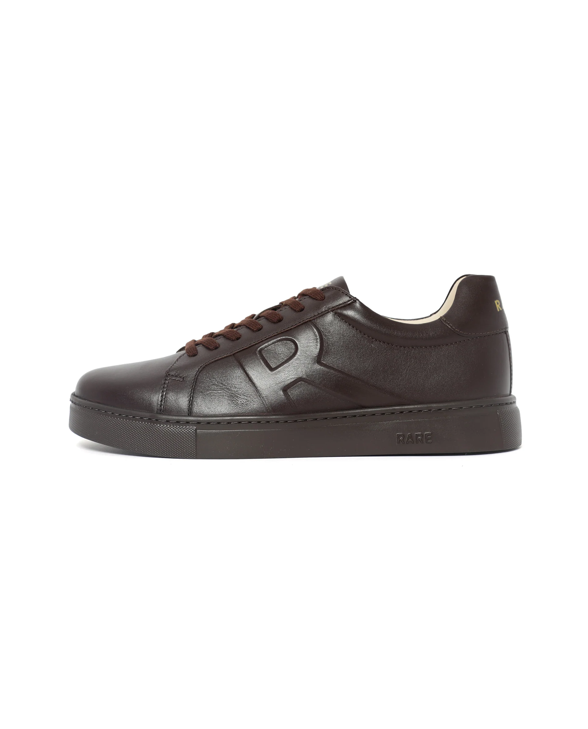 Rare Rabbit Men's Odessa Dark Brown Genuine Leather Round Toe Low-Top Lace-Up Monochromatic Sneaker - Image 9